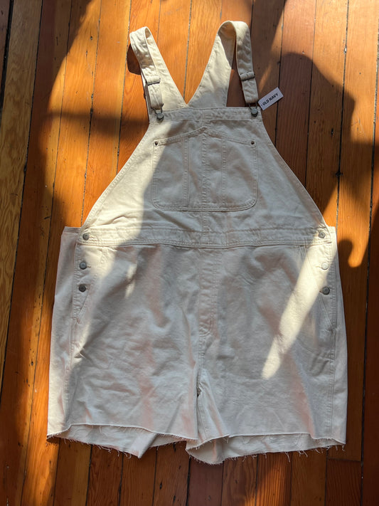 Size 4X Cream Old Navy Overalls