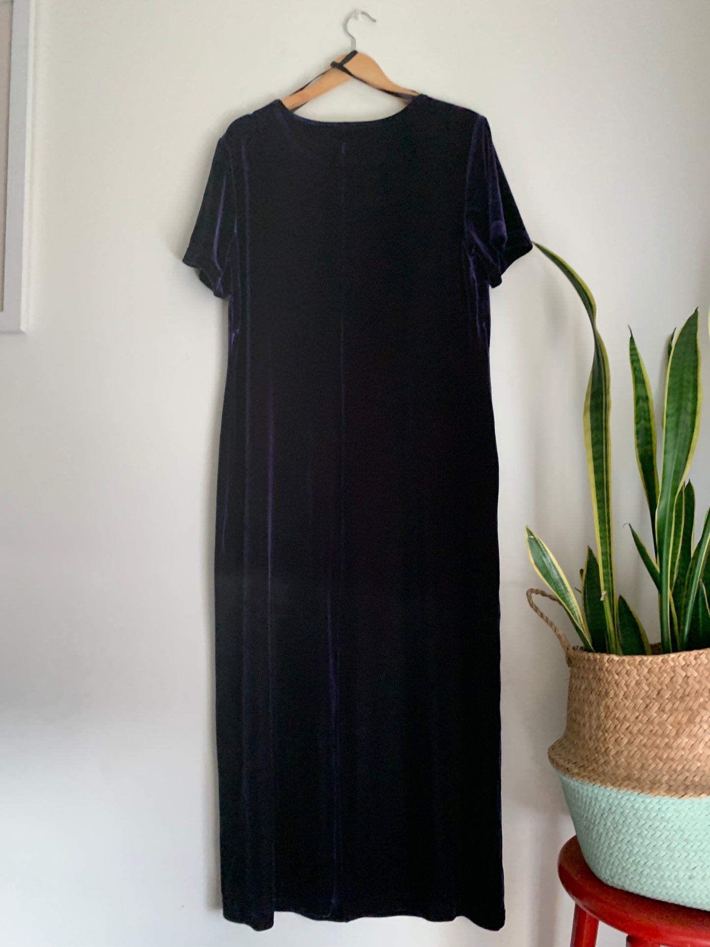 Size 1/2X Vintage Velvet Maxi Dress