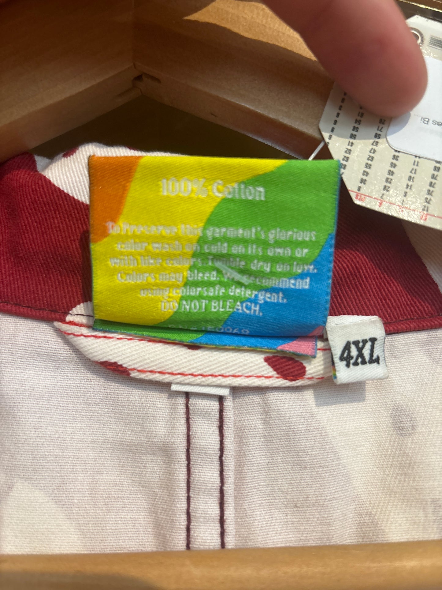 RARE size 4XL (fits like 2-3X) red with strawberries Big Bud Press boilersuit