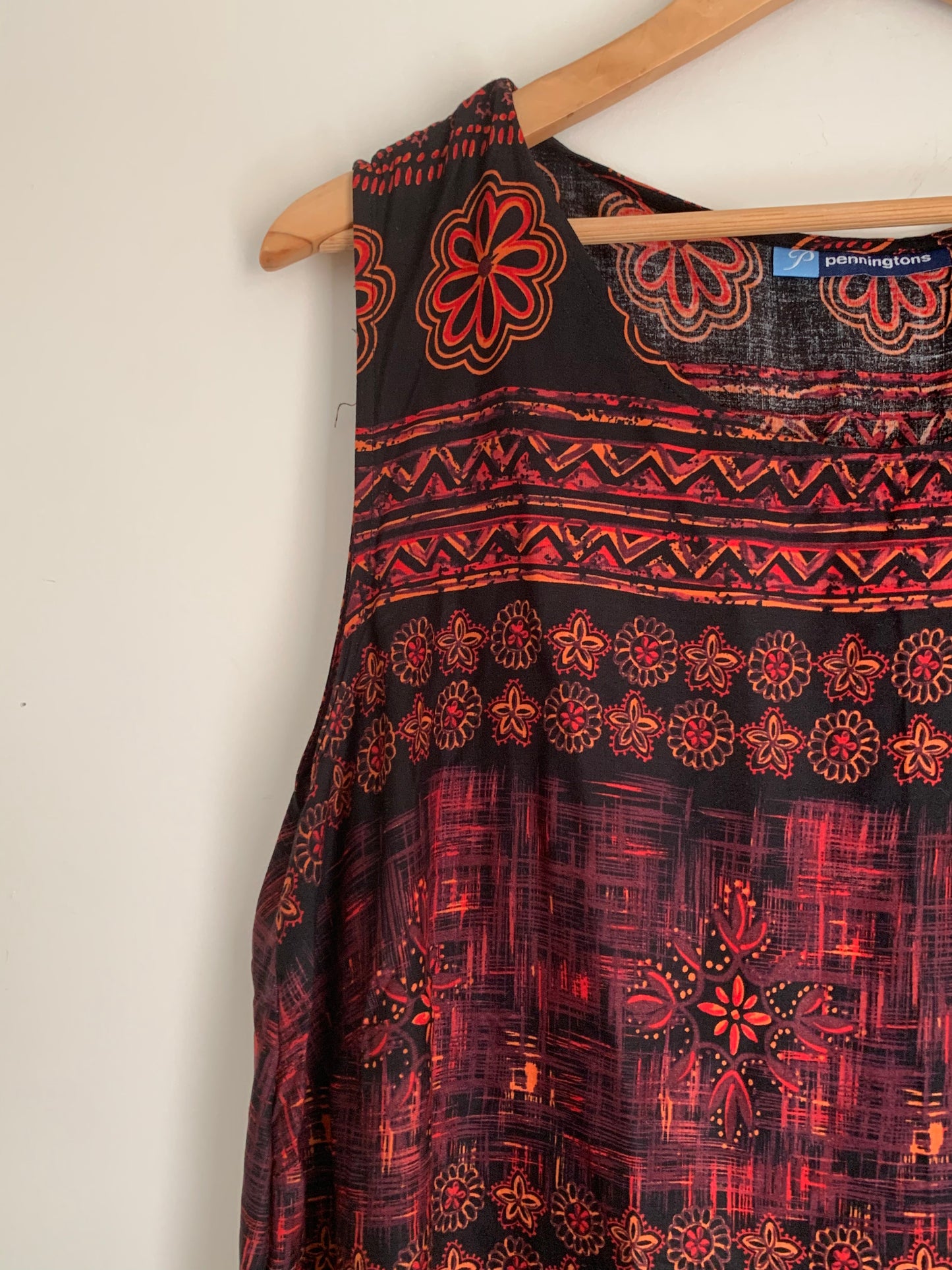 Size 20 Vintage Rayon Dress