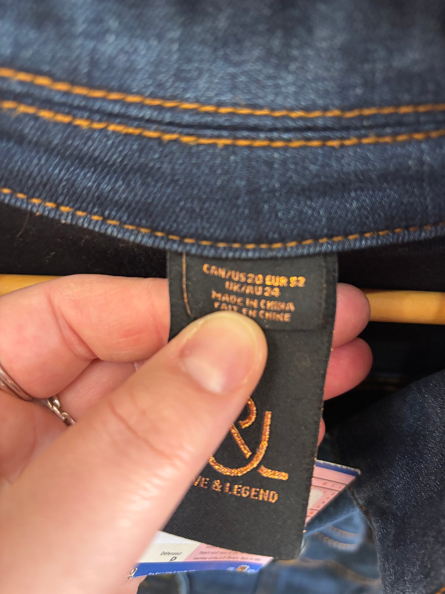 size 20 dark wash Love & Legend jean jacket