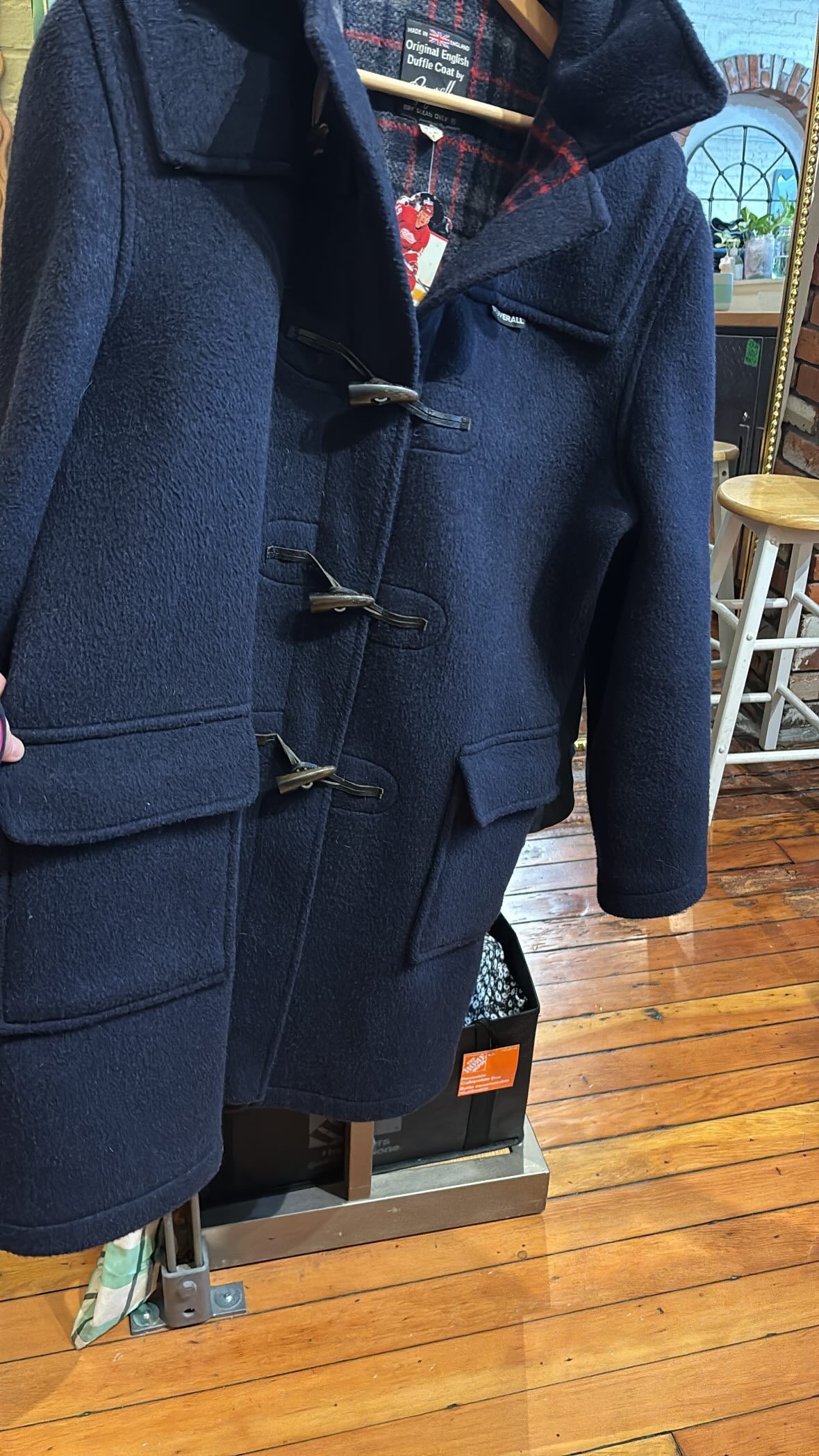 Size 42 Vintage Duffle Coat by Gloverall Navy