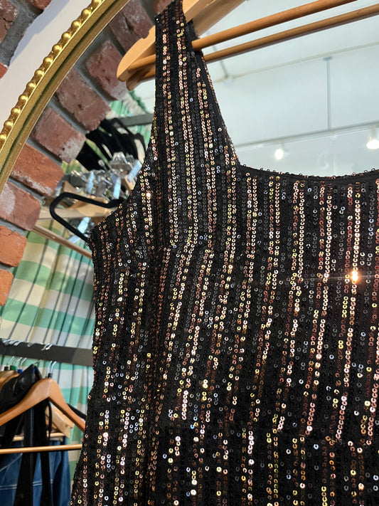 size 18 copper gold sequin City Chic dress - midi