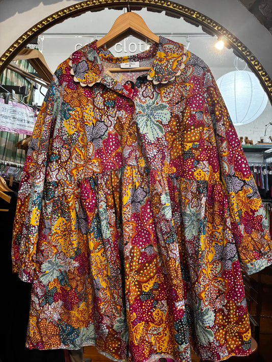 Size 1X psychadelic floral Kika Vargas Target collab dress