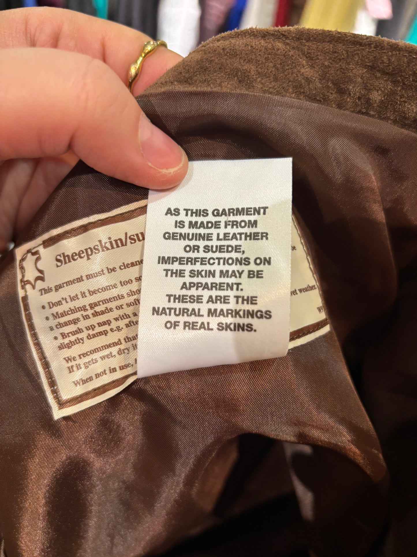 brown suede - genuine vintage Freemans pants