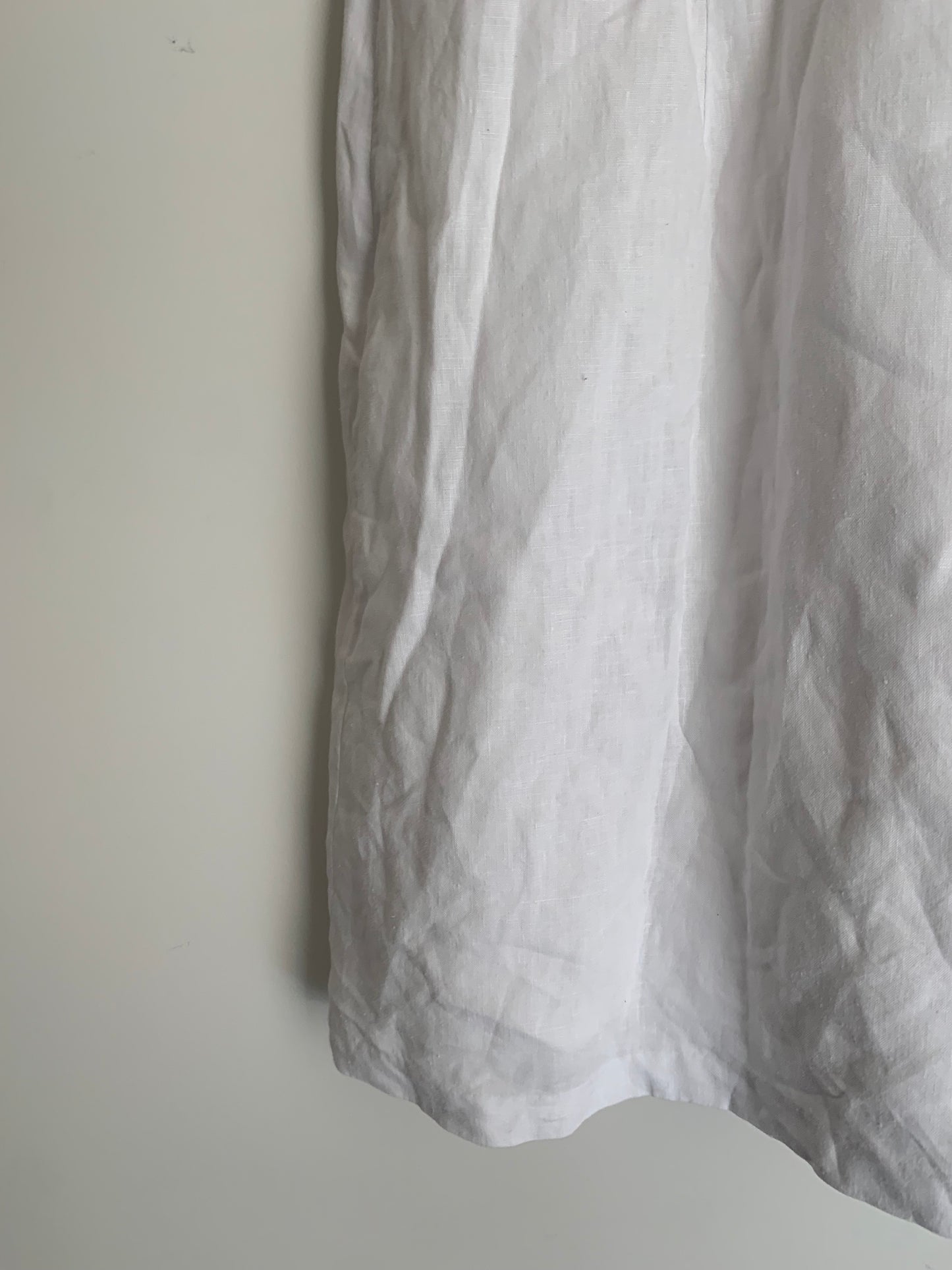 Size 18 White Linen/Cotton Gap Dress