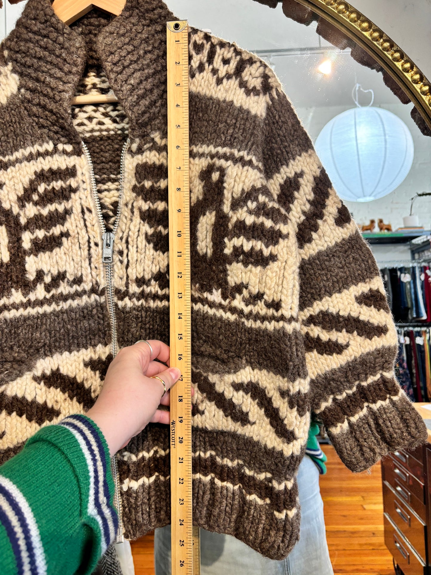Size large-ish authentic Cowichan sweater