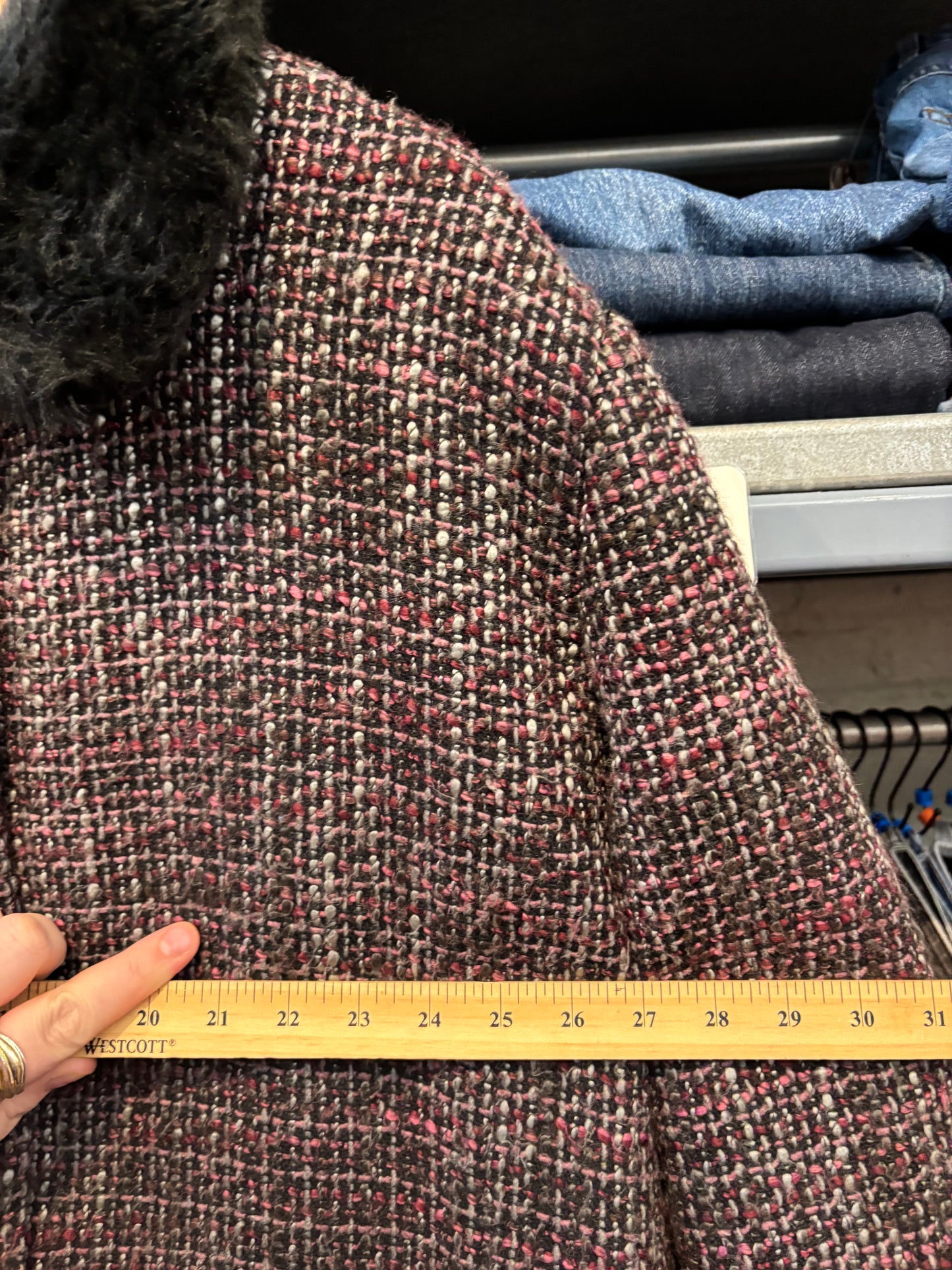 size 22 black red tweed Vintage Penningtons jacket