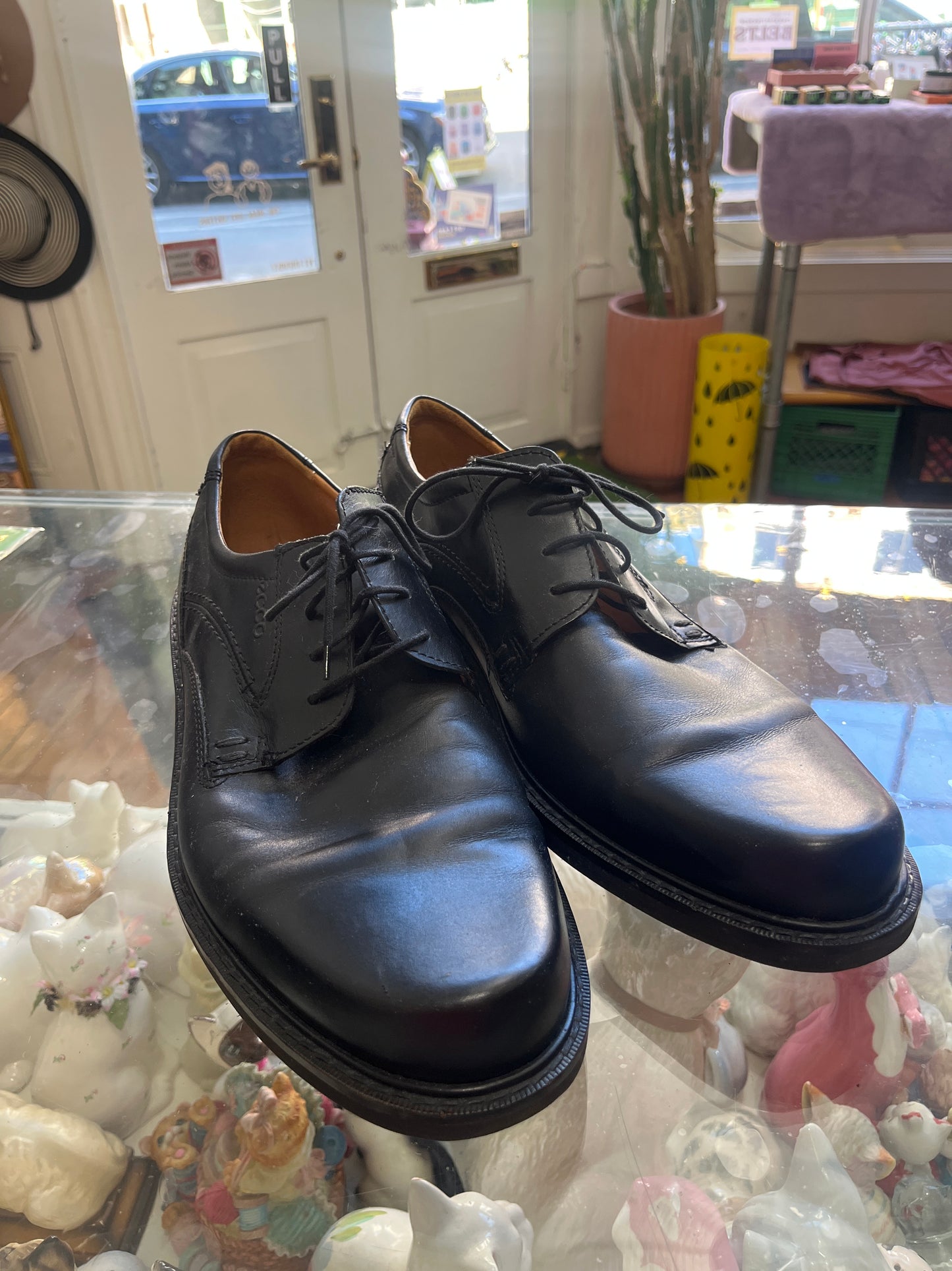 size 14 / 48 wide black leather ECOO shoes