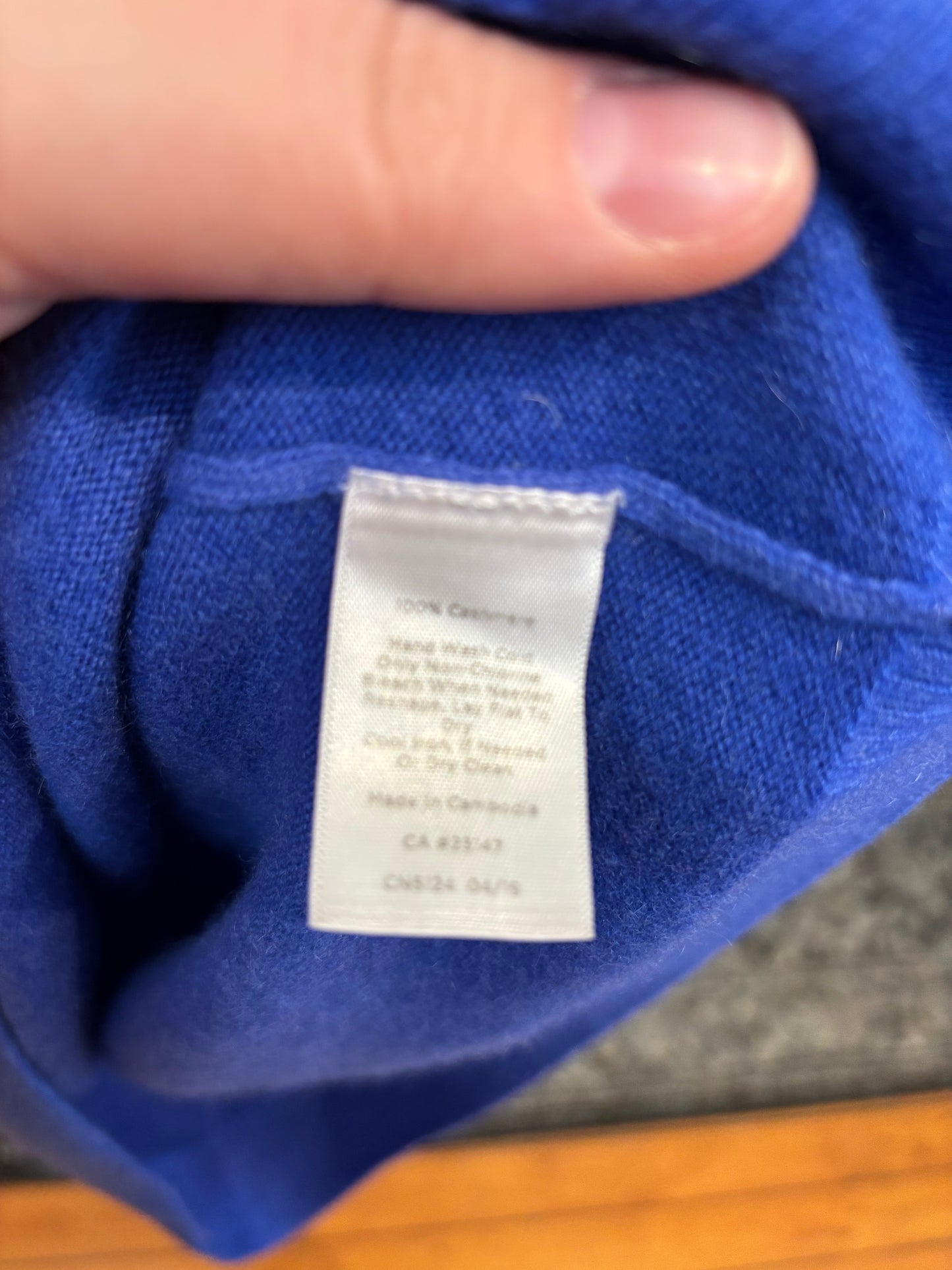 size 1X blue soft - cashmere sweater