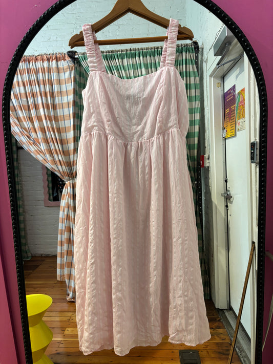 size 18 pink white stripe Eloquii dress - tank