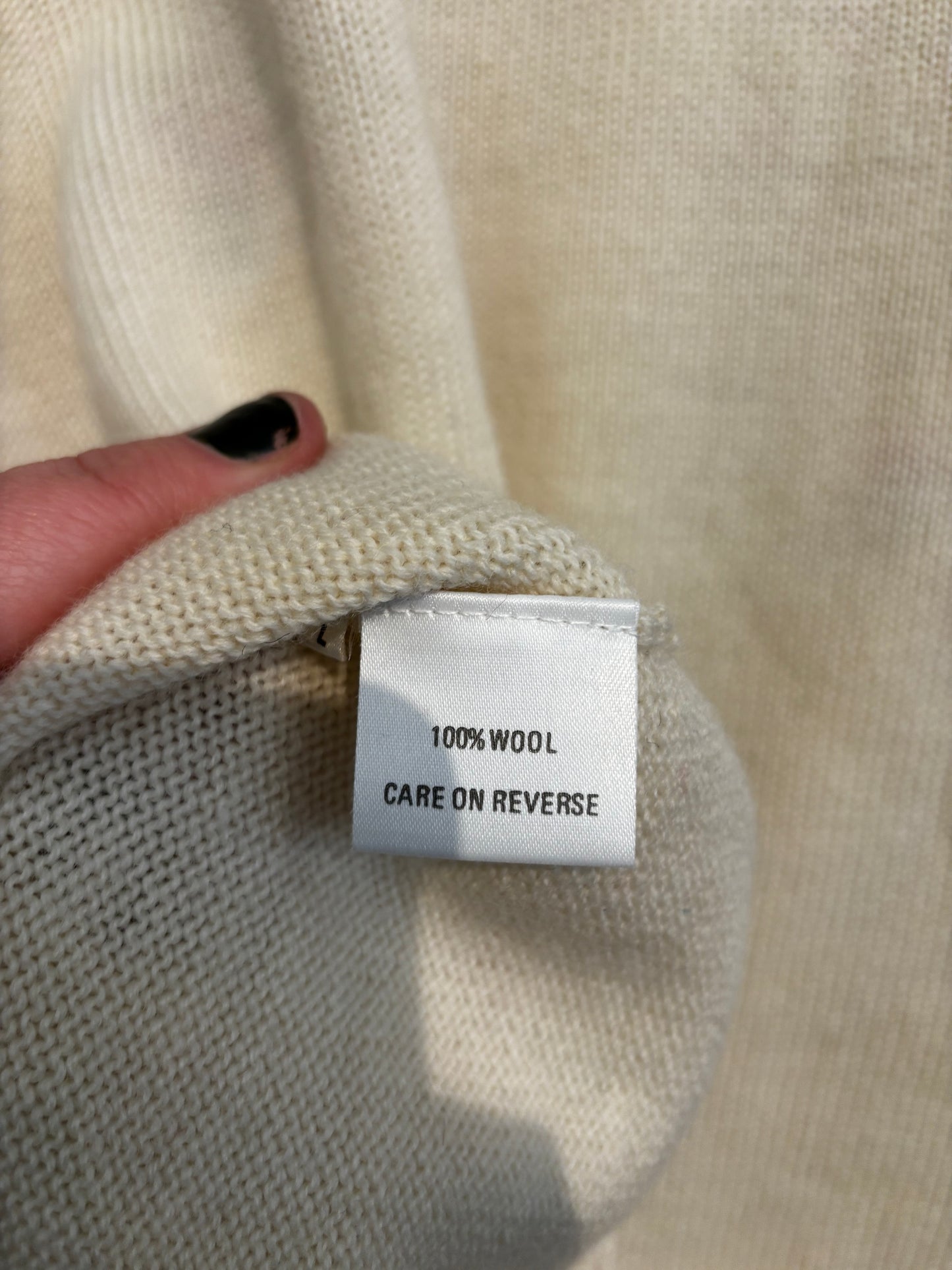 Size XXL cream floral embroidered The Clever Shepard sweater