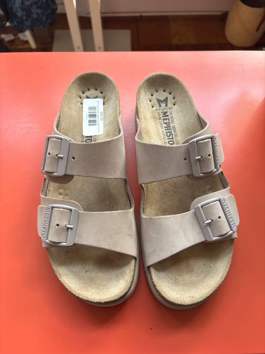 size 41 greyish leather Mephisto sandals