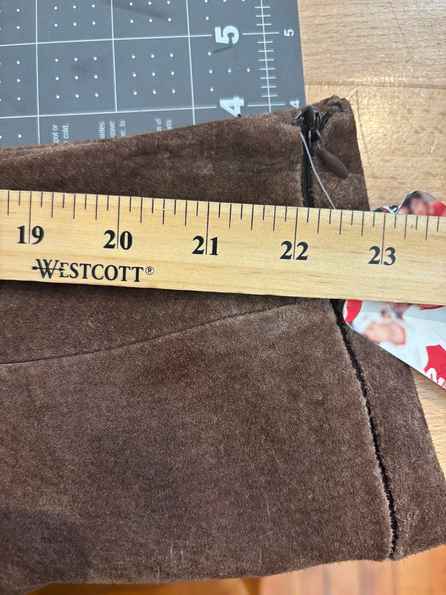 as is Size 22W vintage tres you leather skirt
