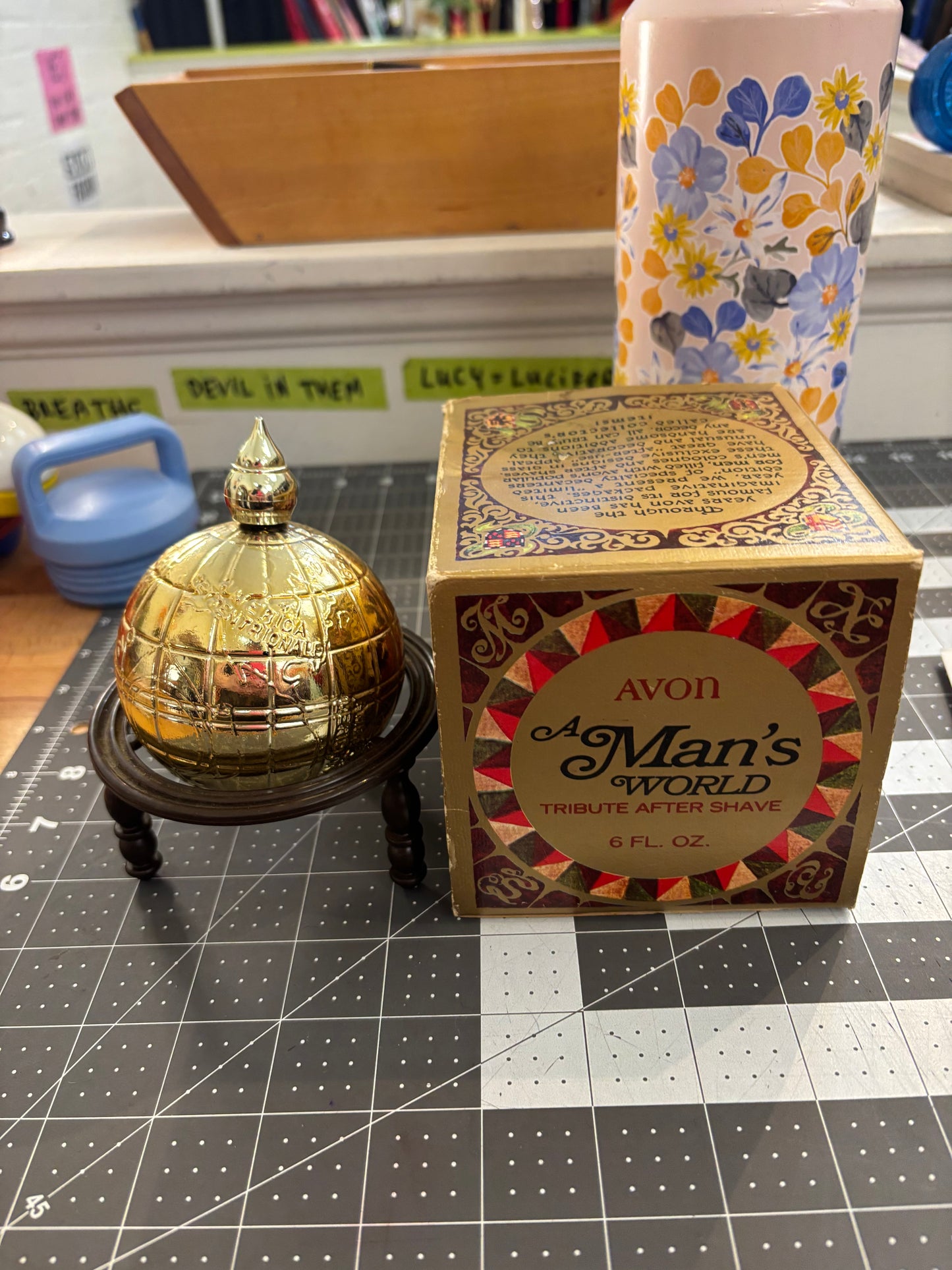Vintage Avon globe - it’s a man’s world