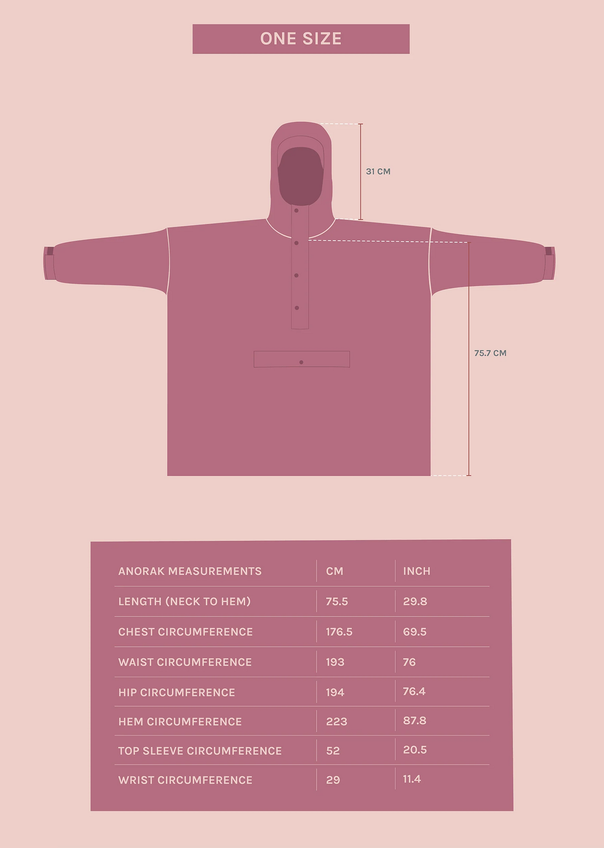 Rainkiss Adult Anorak Rain Jacket