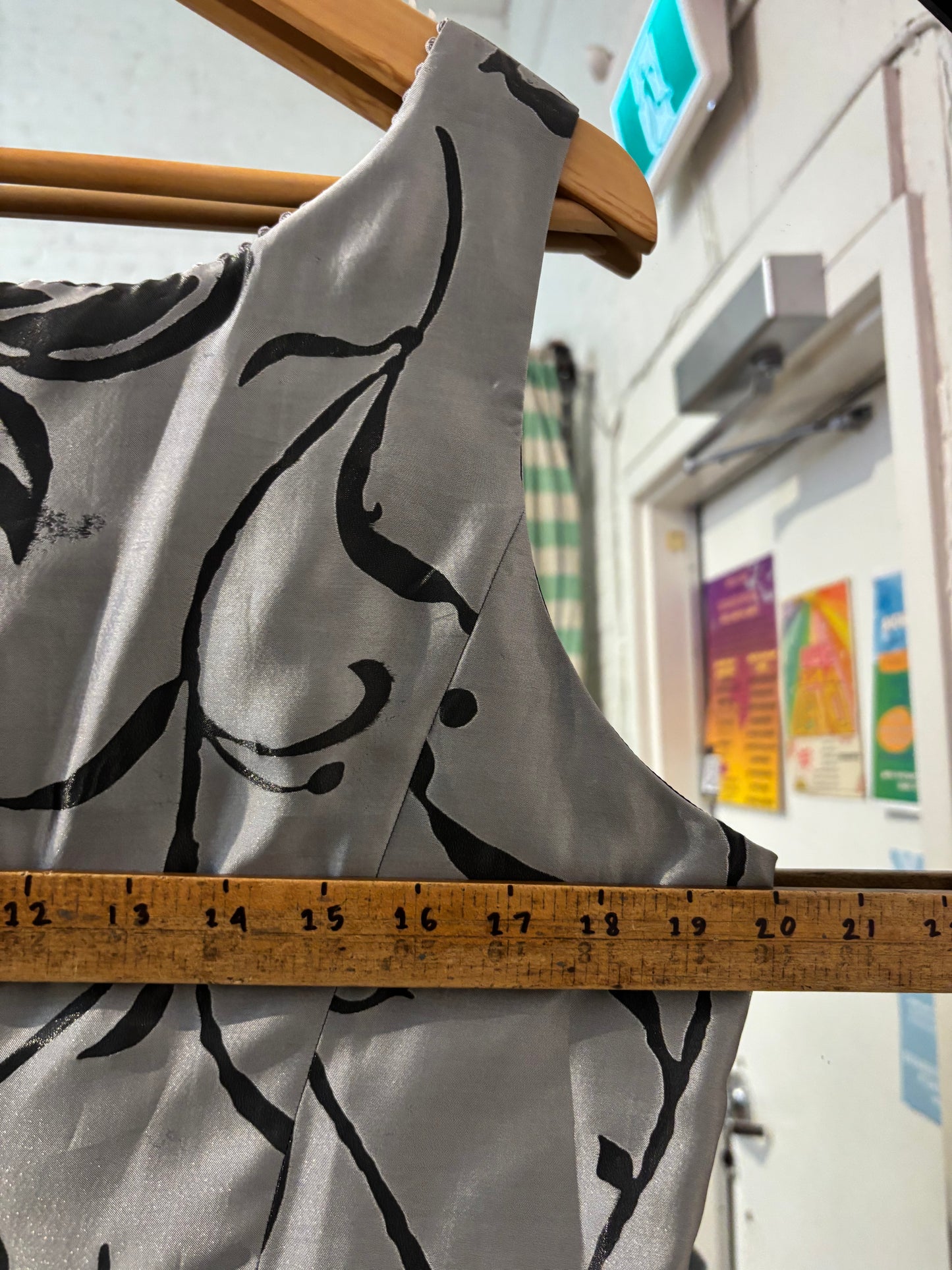 size 18 silver with burnout Jacques Vert dress - cocktail