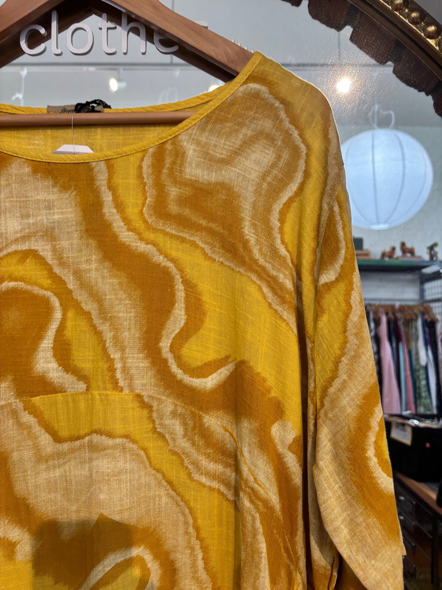 size flex yellow yellow cotton NWT Beyond Capri dress - boxy