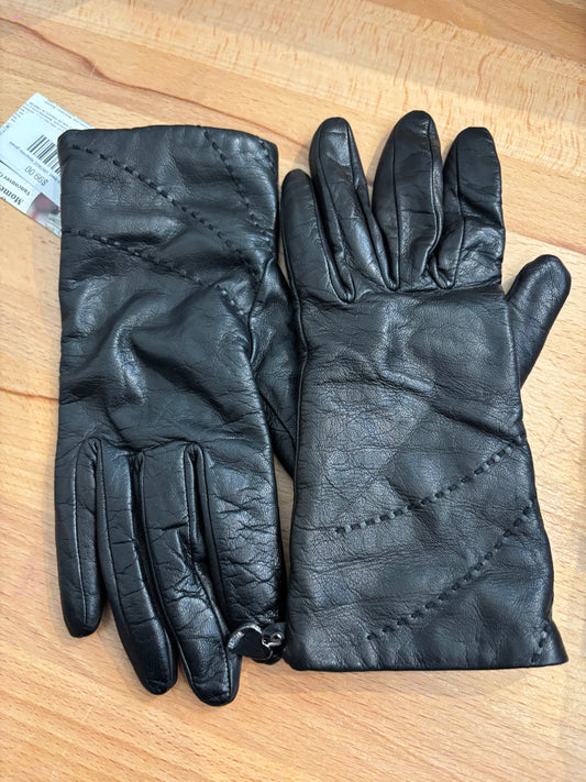 size 7.5 black lined VINTAGE Moschino gloves