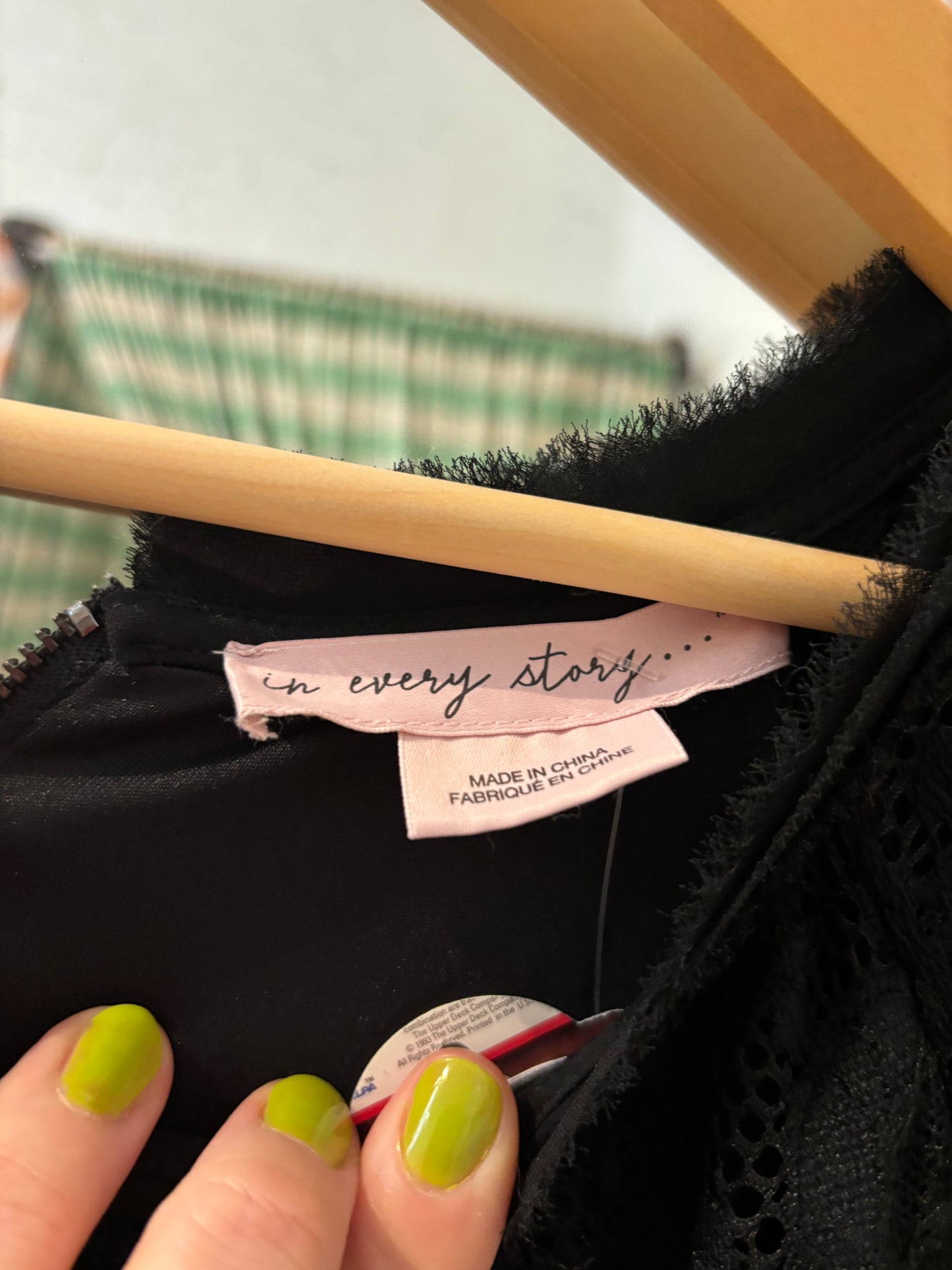 size 5X black lace In Every Story dress - knee