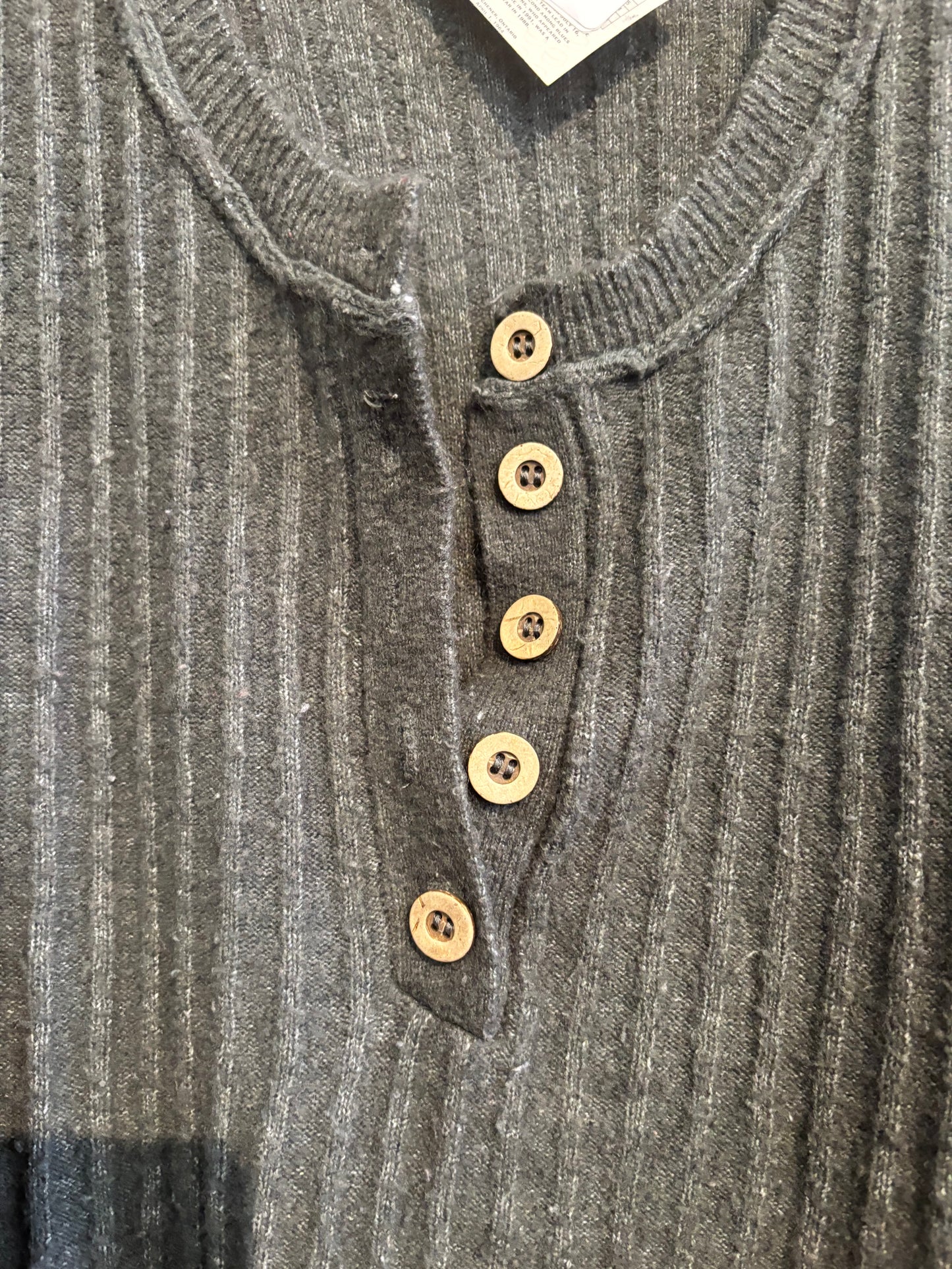 free size grey acrylic blend Free People sweater - ribbed