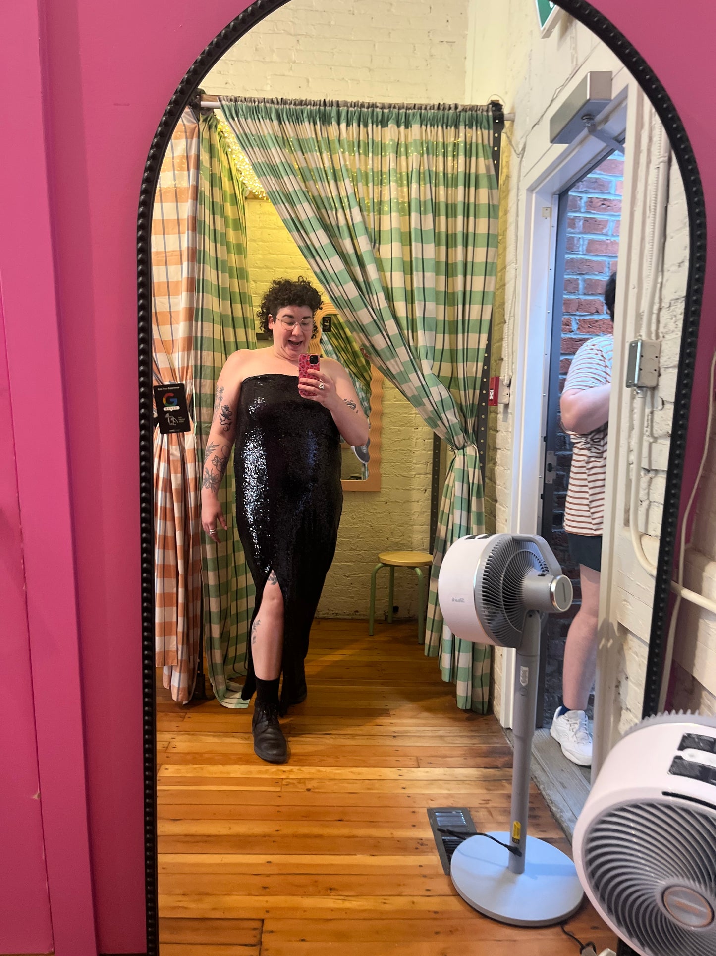 size 22 black sequin Eloquii maxi strapless dress