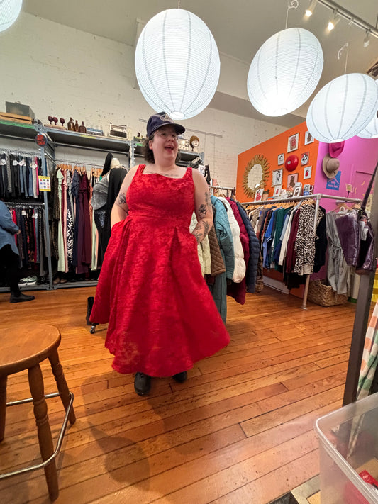 size XXL (22) red lace City Chic dress - fancy