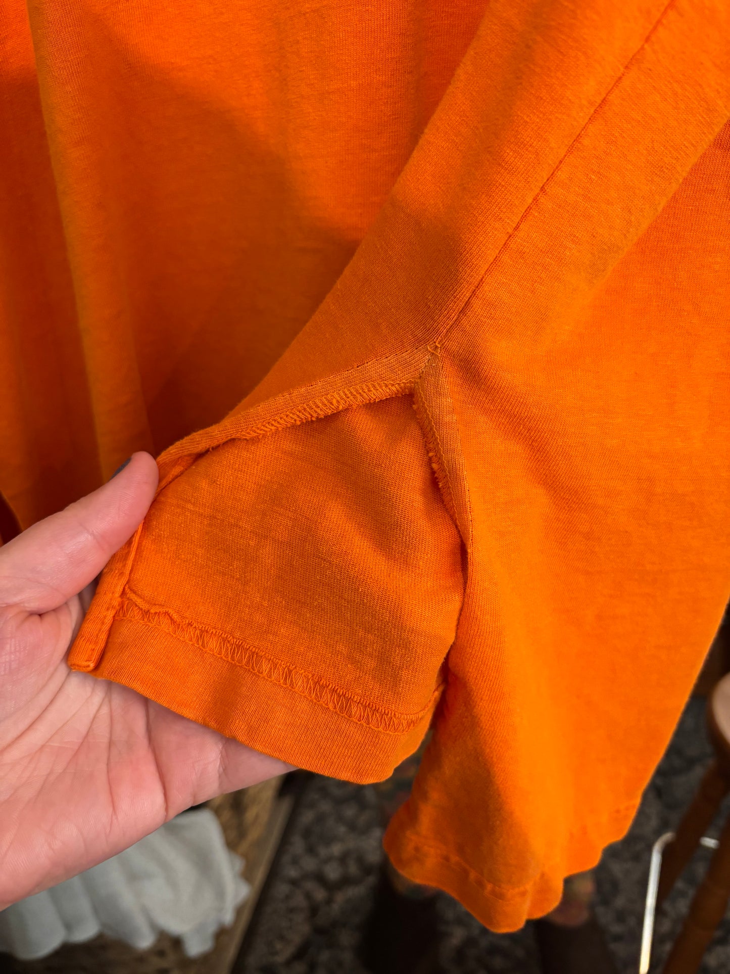 size 1 orange Jungmaven tee - boxy