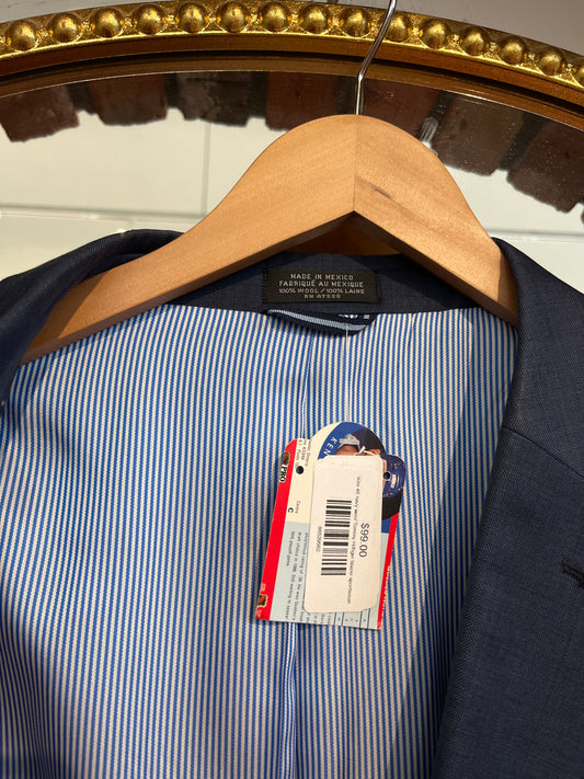 size 46 navy wool Tommy Hilfiger blazer sportscoat