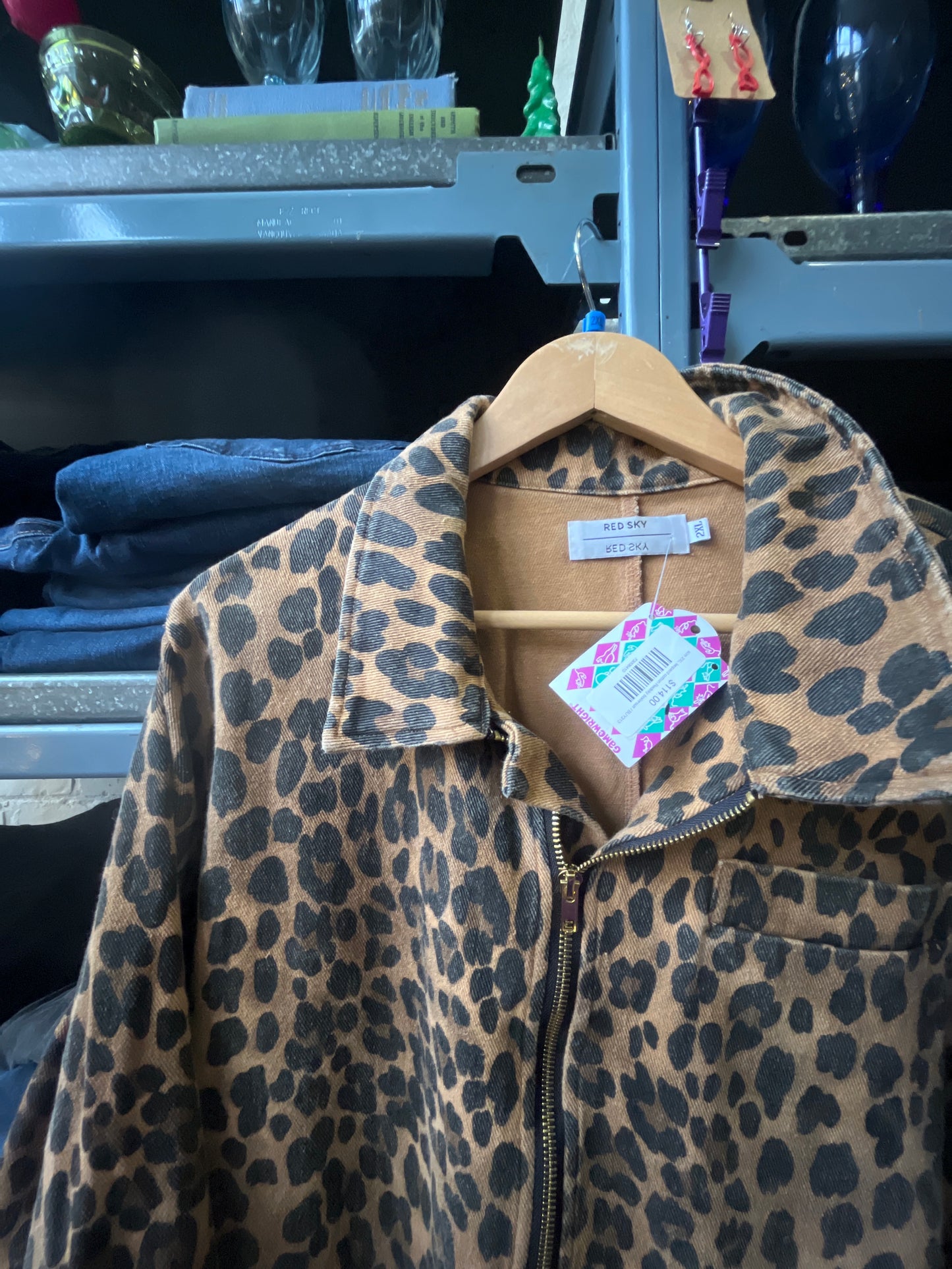 size 2XL leopard cotton Redsky boilersuit
