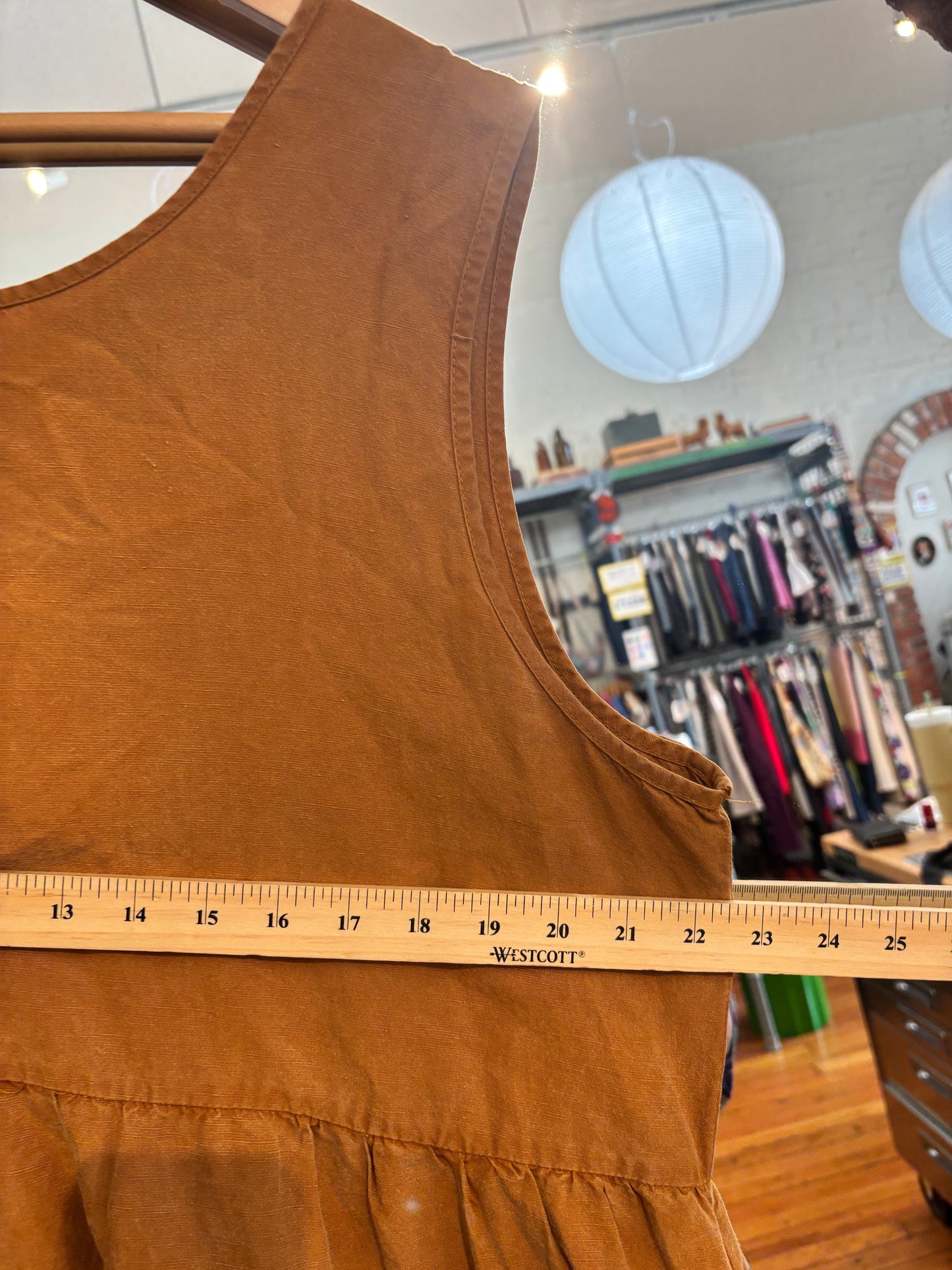 MENDED AS IS size XL light brown tencel Tradlands dress