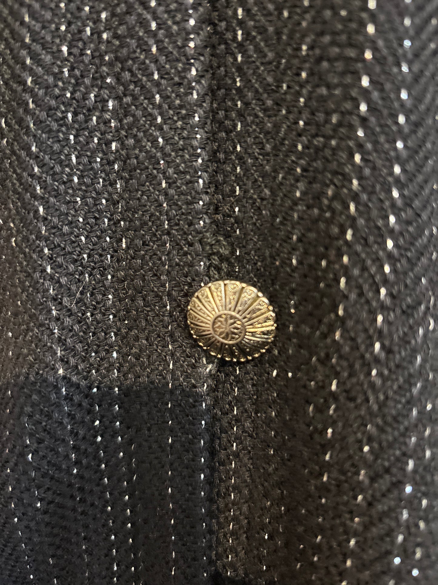 Vintage hand woven black vest