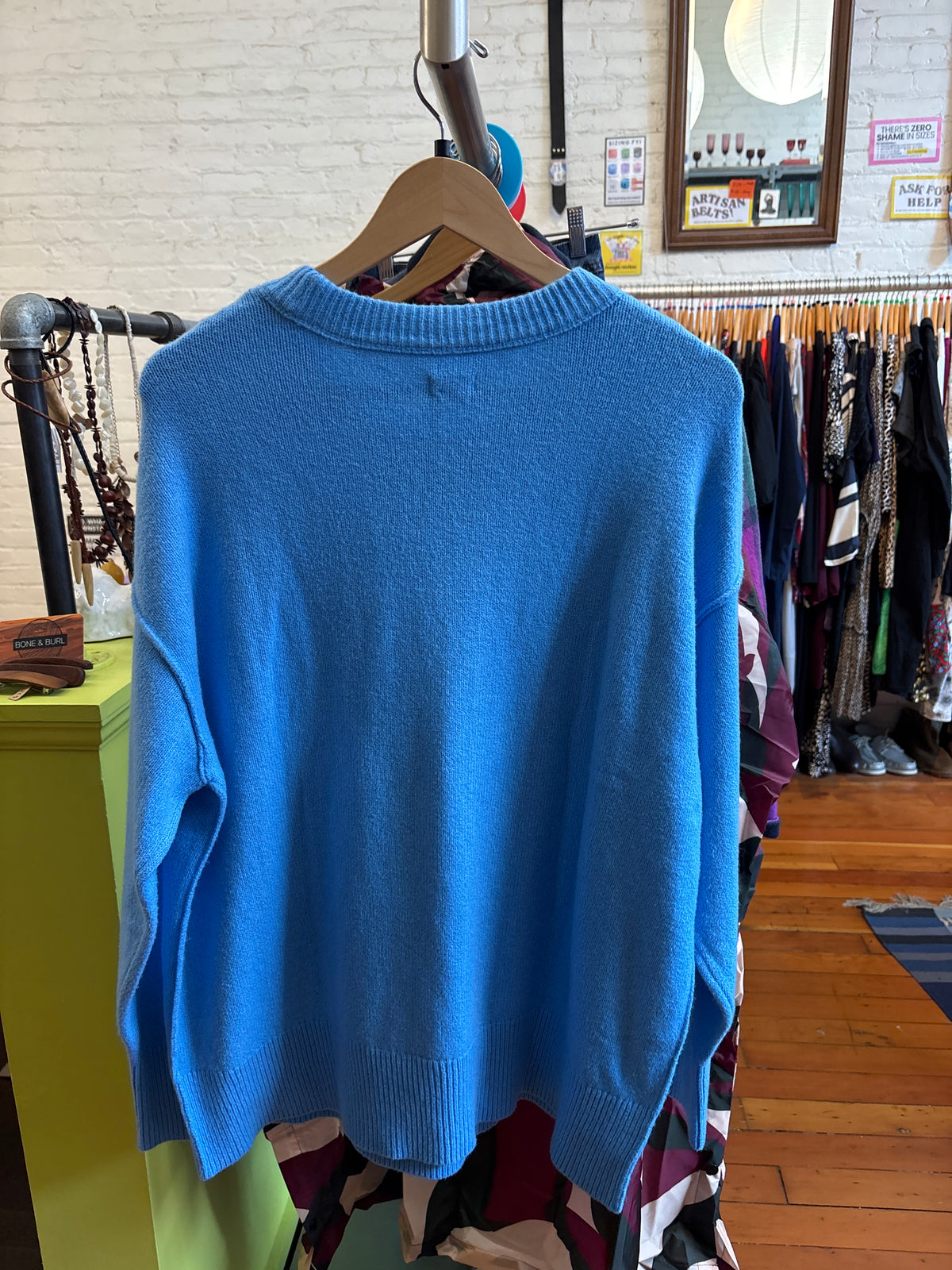 size L-1X blue with wiener dog American Eagle sweater - knit