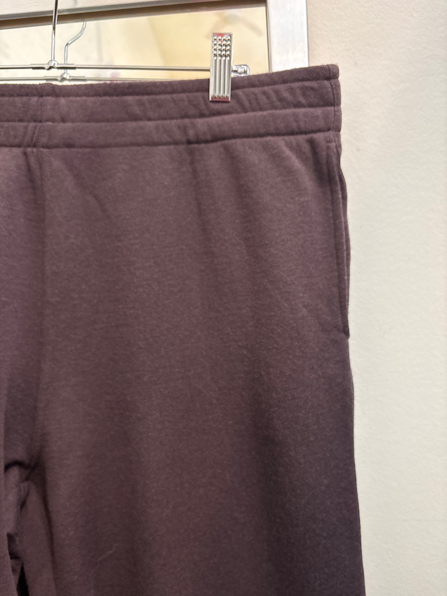 size XXL brown knit Simply Merino pants - pull on wide leg