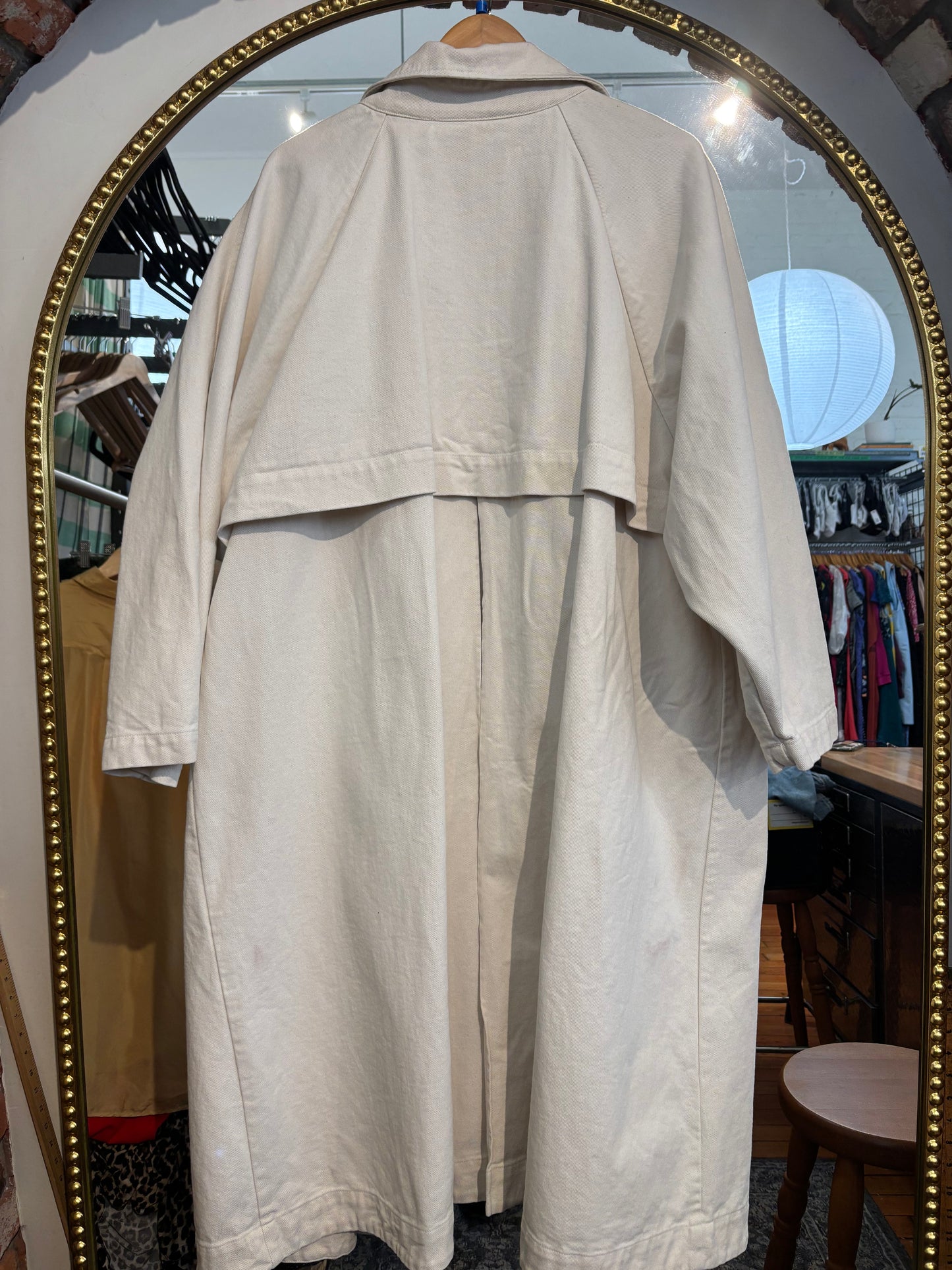 Size 3X Cream twill Ilana Kohn jacket - as is