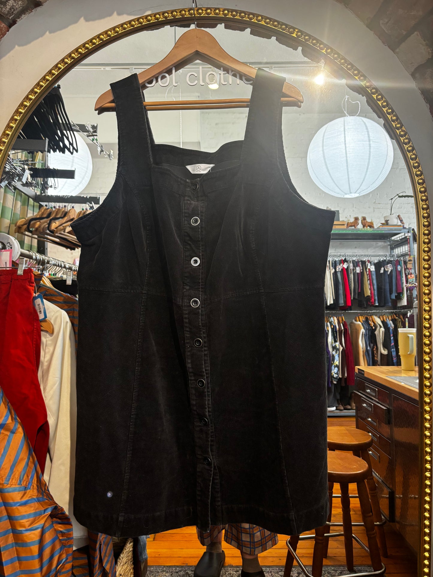 size 28 black corduroy with snaps Addition Elle jumper