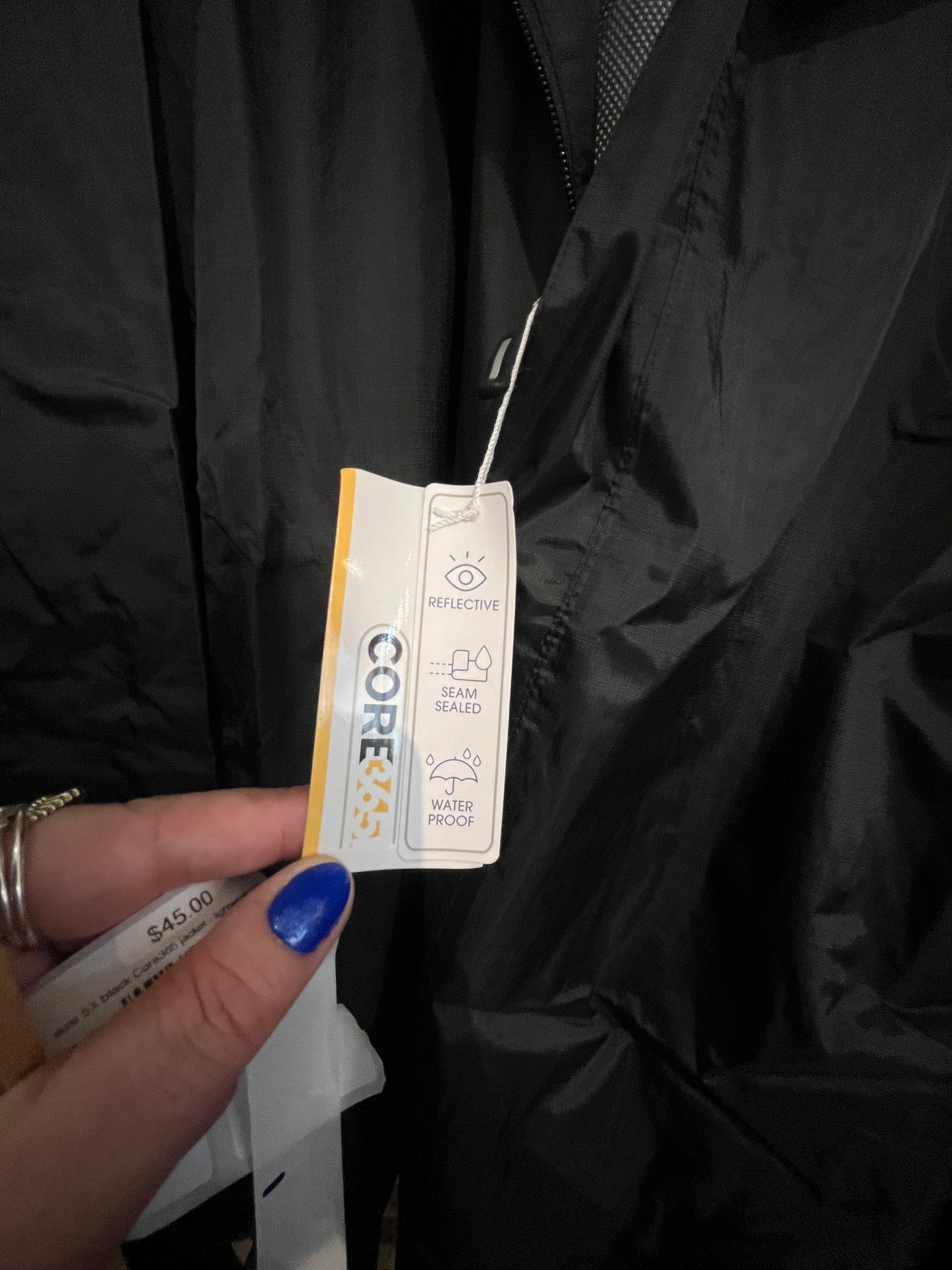 size 5X black Core365 jacket - lightweight