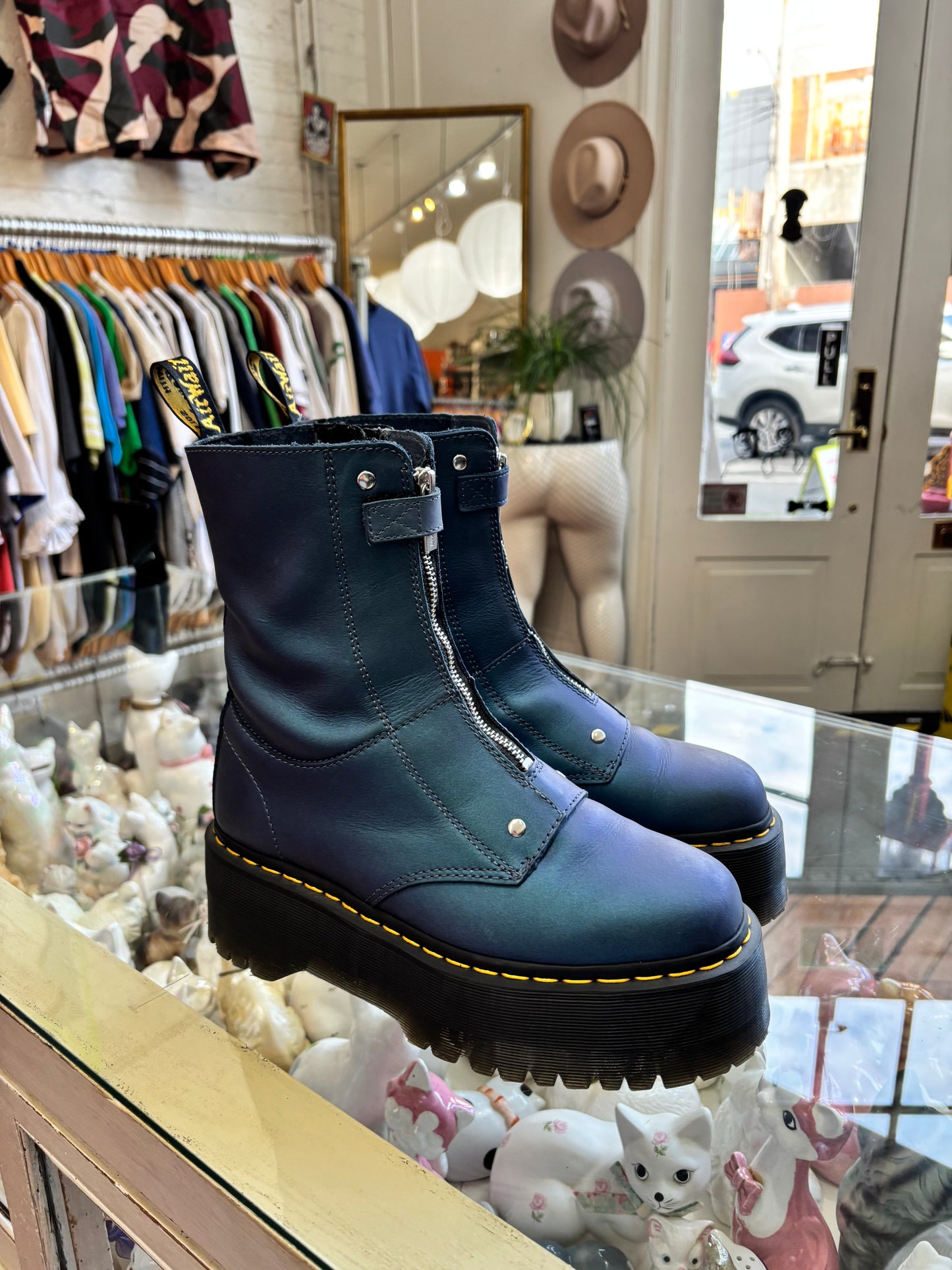 size 41 Jetta metallic blue Doc Martens docs - platforms