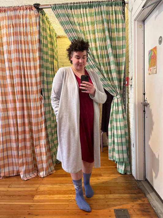 Size 1X grey  Nettlestale cardigan