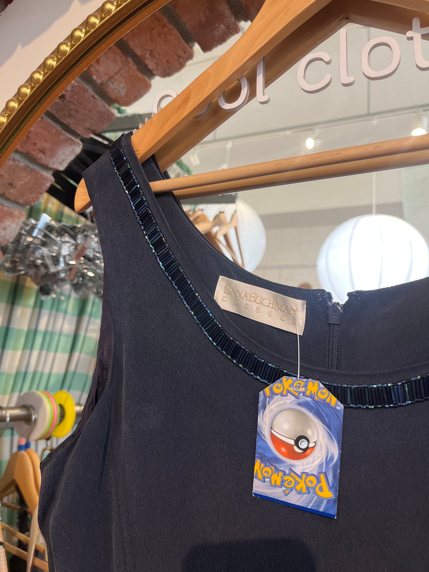 size tiny navy with beading VINTAGE Dana Buchman dress - maxi