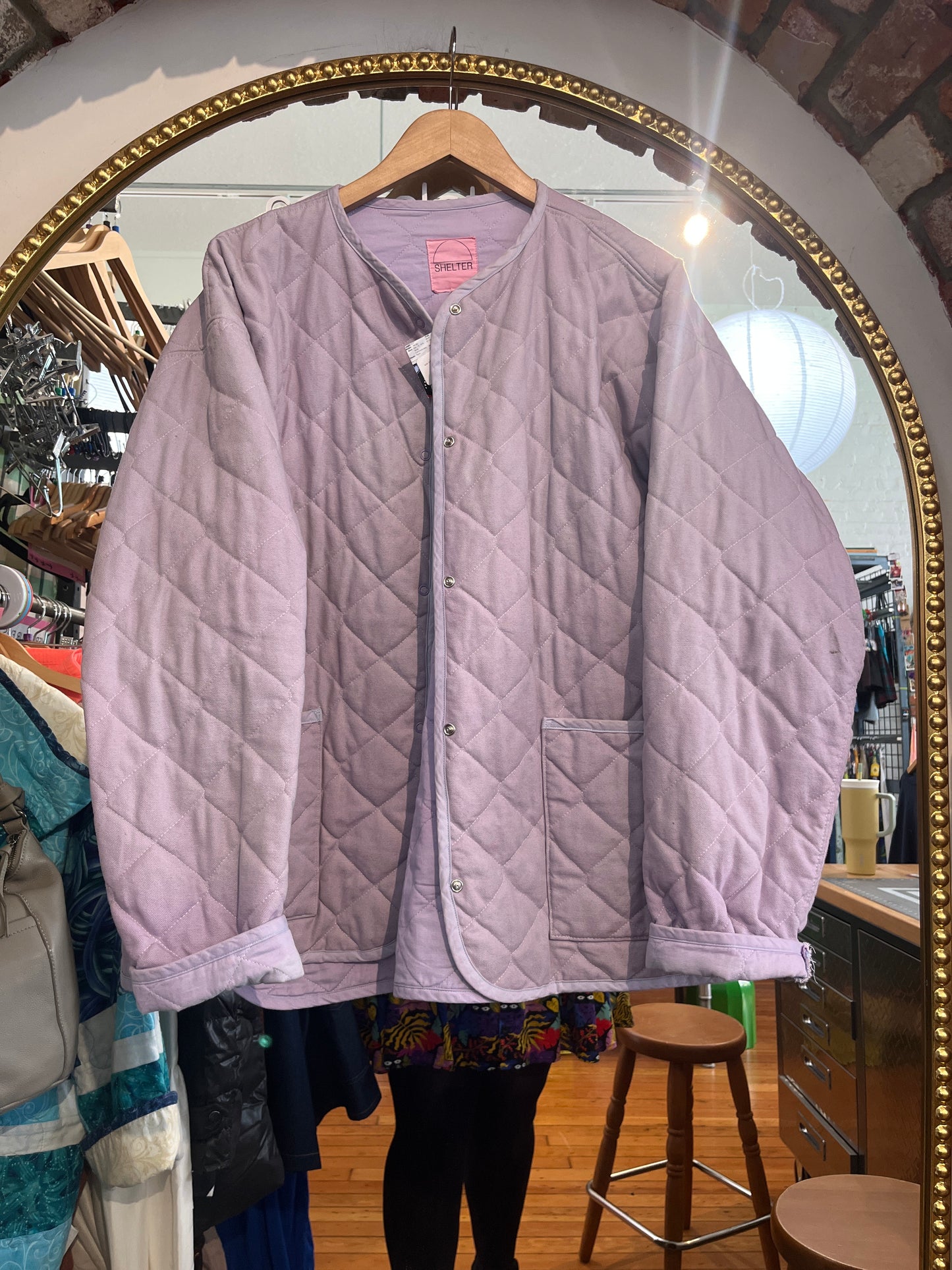 size XXL lavender cotton Shelter jacket - Milo