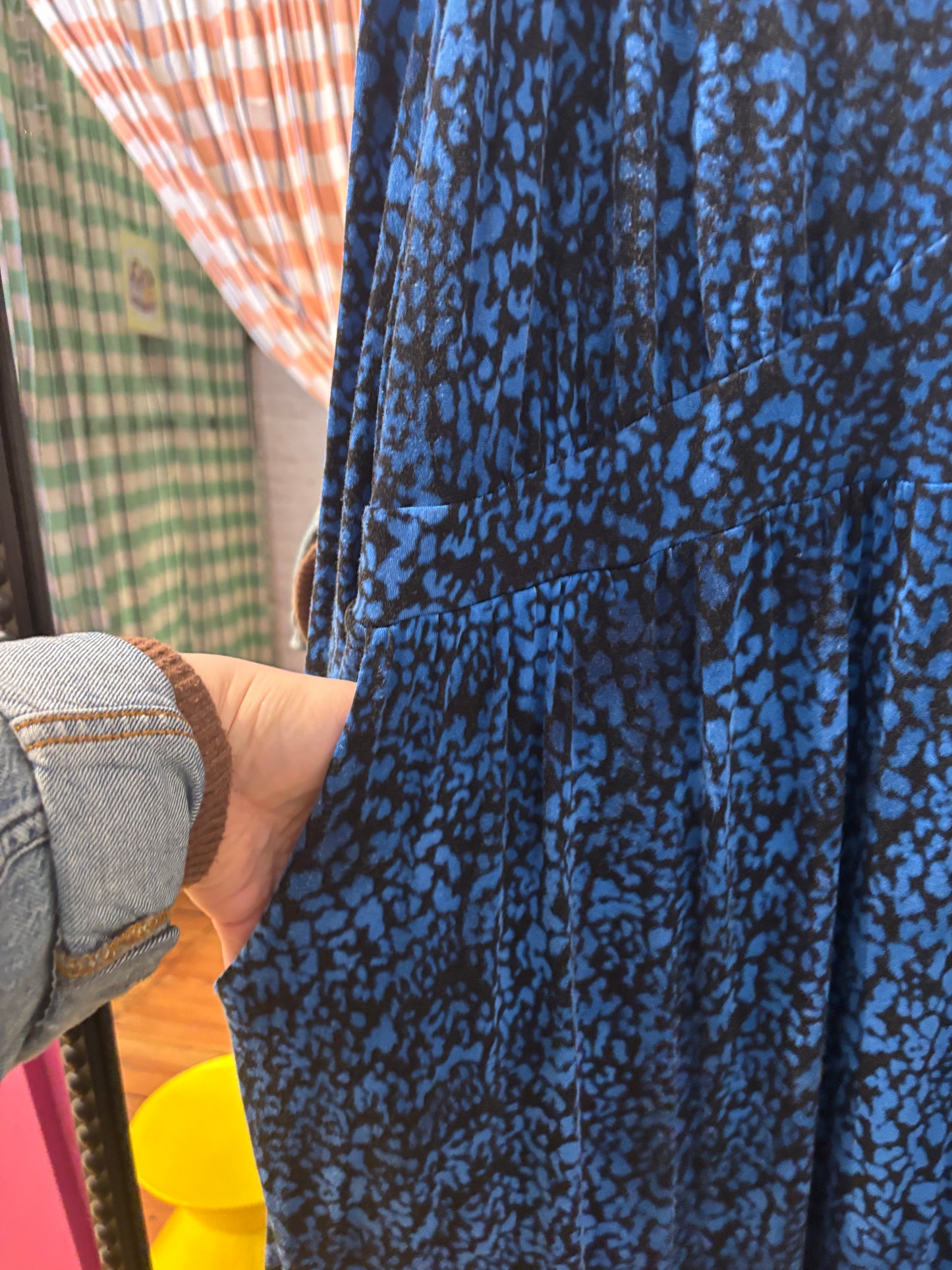 size 3X blue cheetah soft Torrid dress - super soft