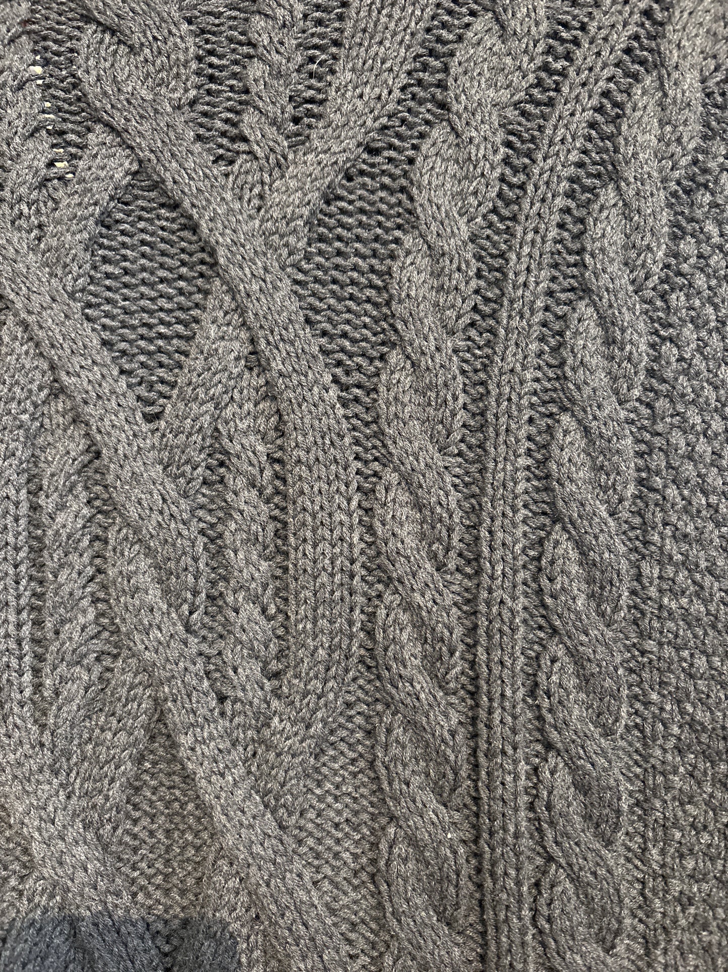 size XL grey cotton wool blend Ralph Lauren knit sweater vest