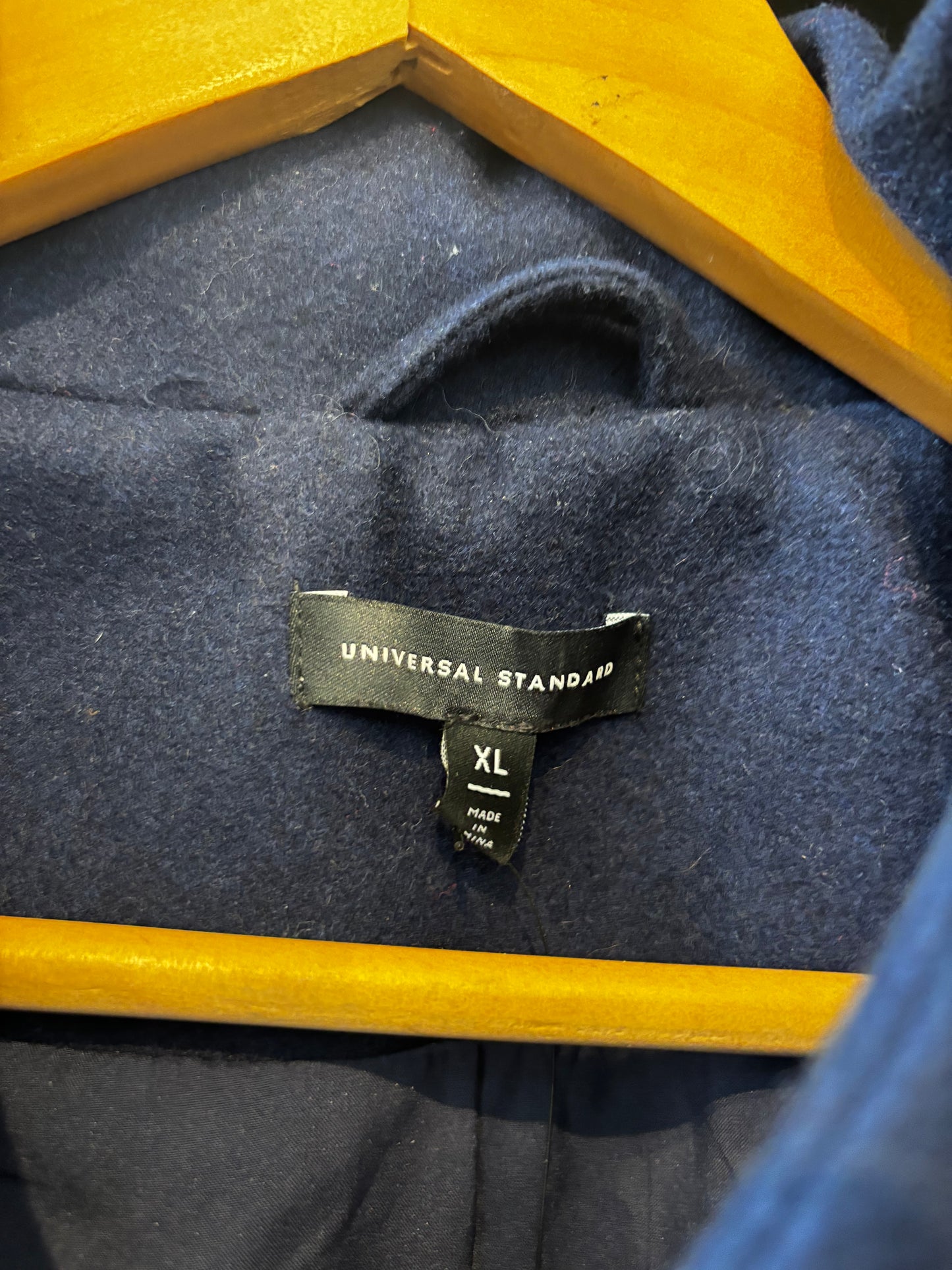 Universal Standard size XL (2-3X) navy wool blend jacket