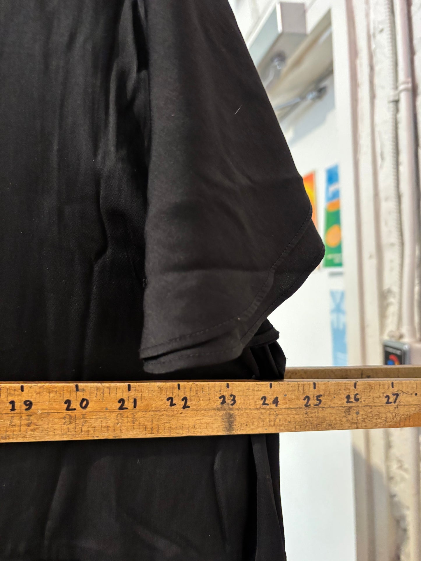 size 3X black matte satin Joe Fresh dress - short tiered