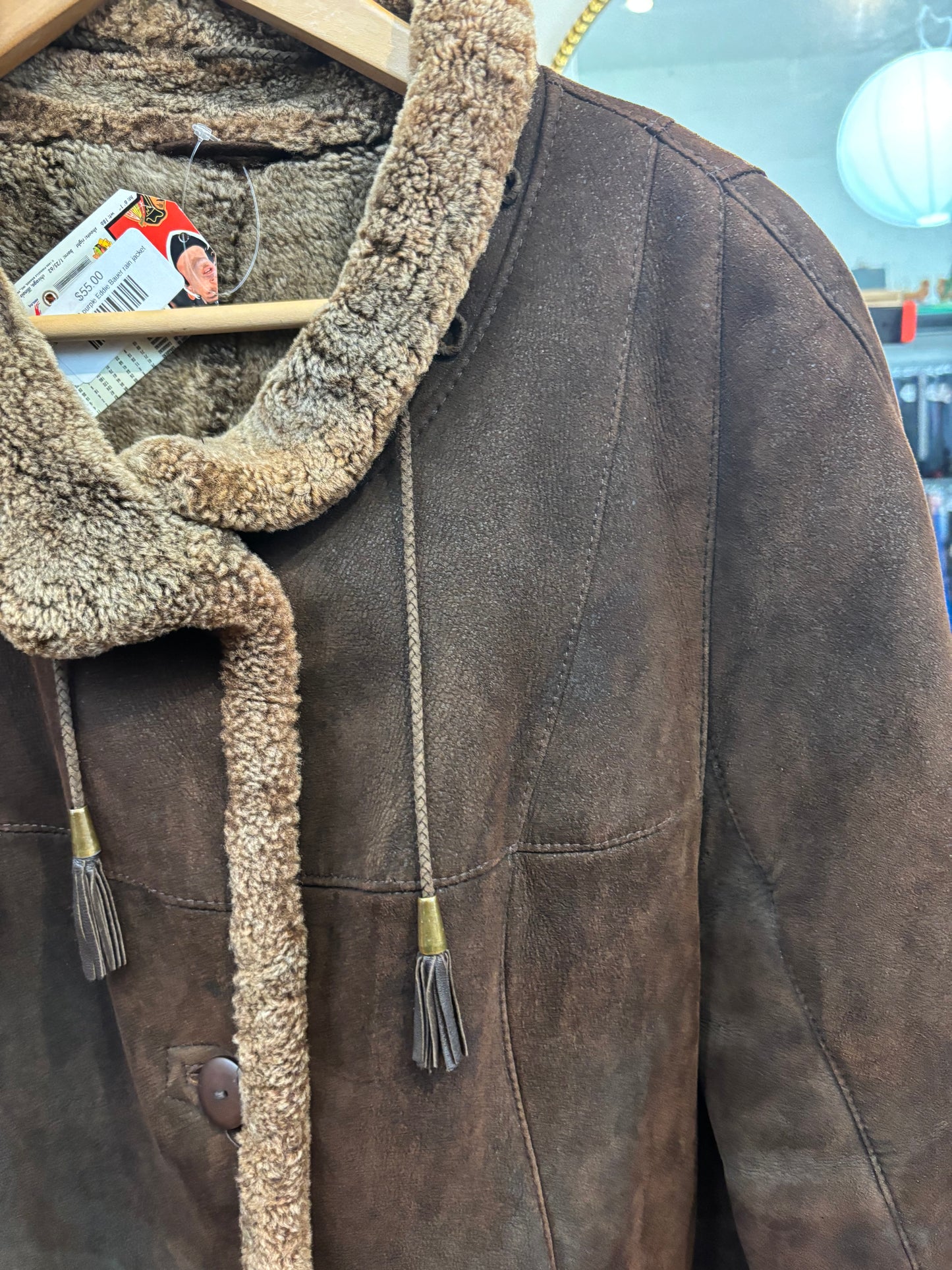 Hide Society Brown shearling coat deep brown . Size 22