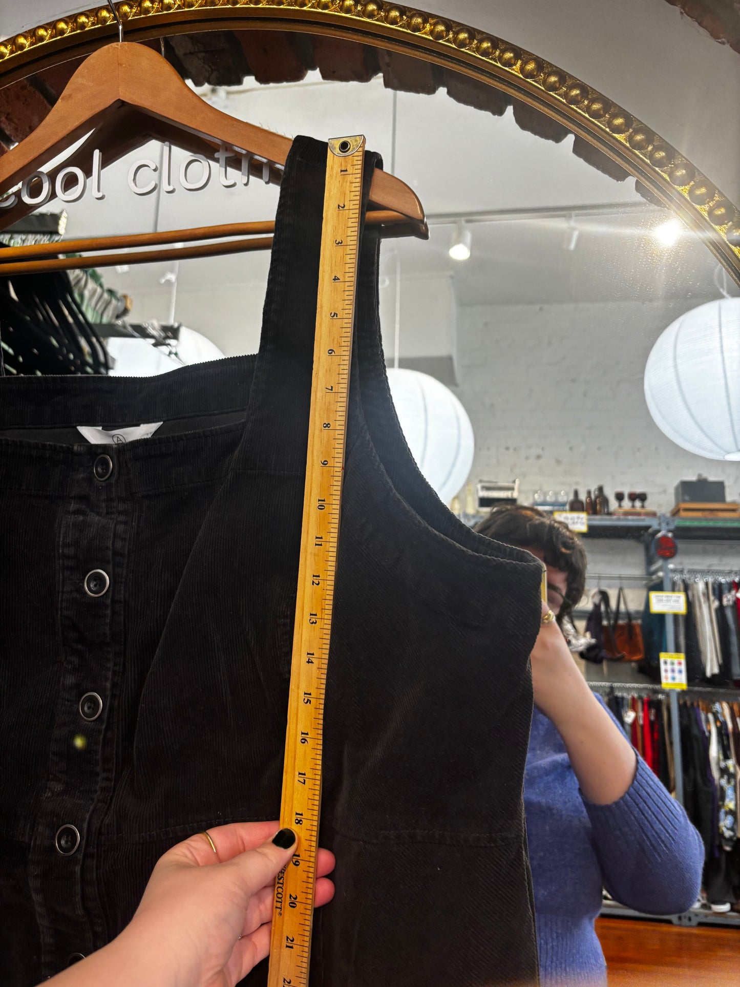 size 28 black corduroy with snaps Addition Elle jumper