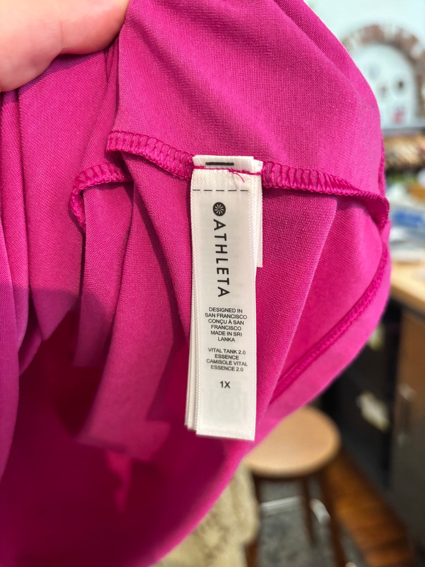 size 1X fuschia Athleta tank
