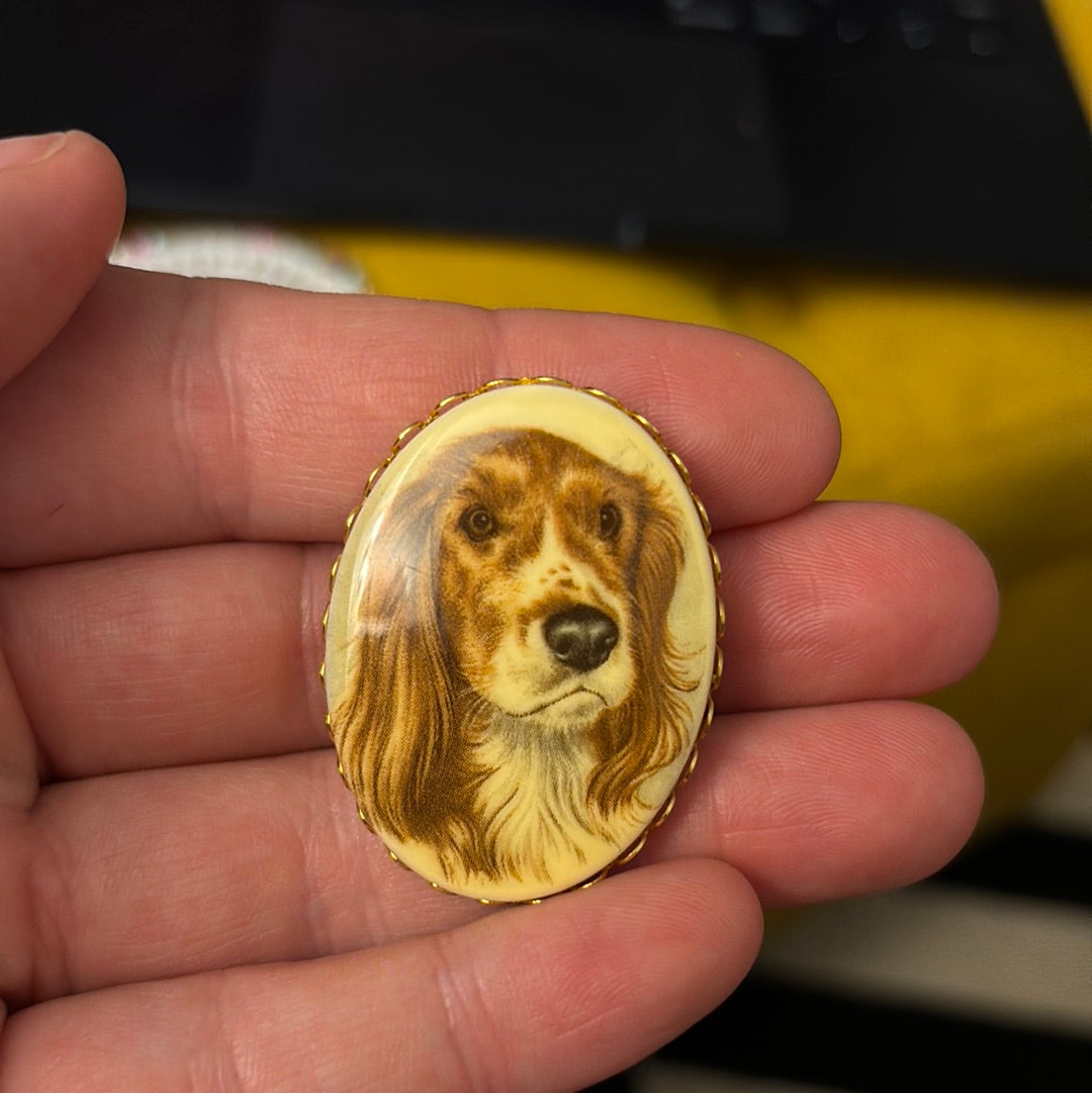 Vintage cocker spaniel broach