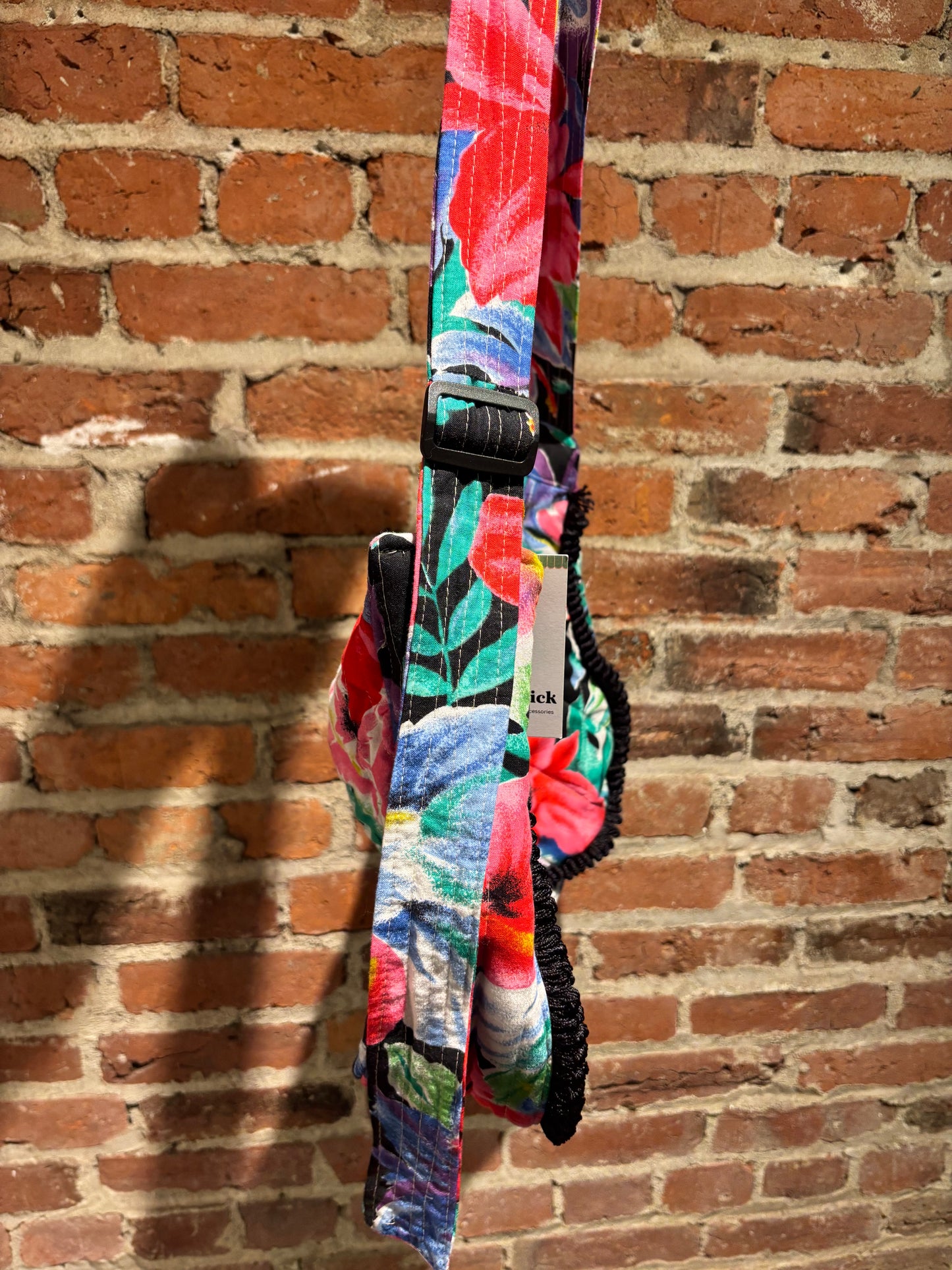 Woodbricks quilted ruffle shoulder crescent bag